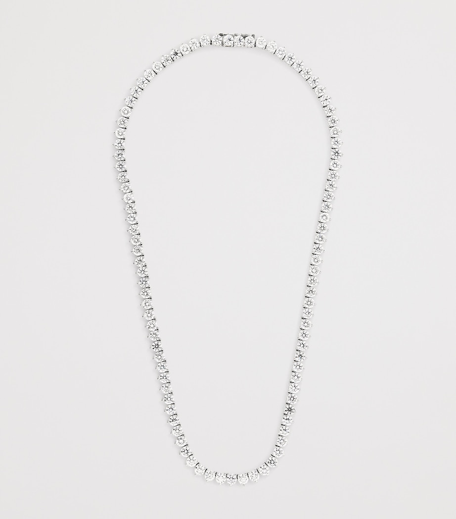 White Gold and Diamond Tennis Necklace (37.24ct) PLATINUM Image 3