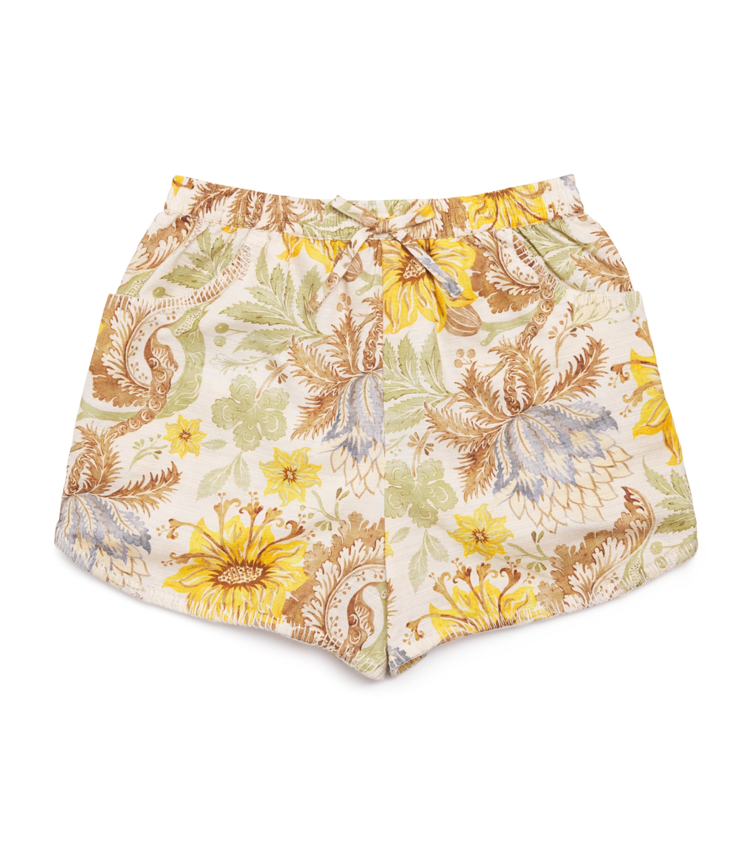 Cotton Floral Daylight Shorts (1-12 Years) STAMP FLORAL CREAM Image 1