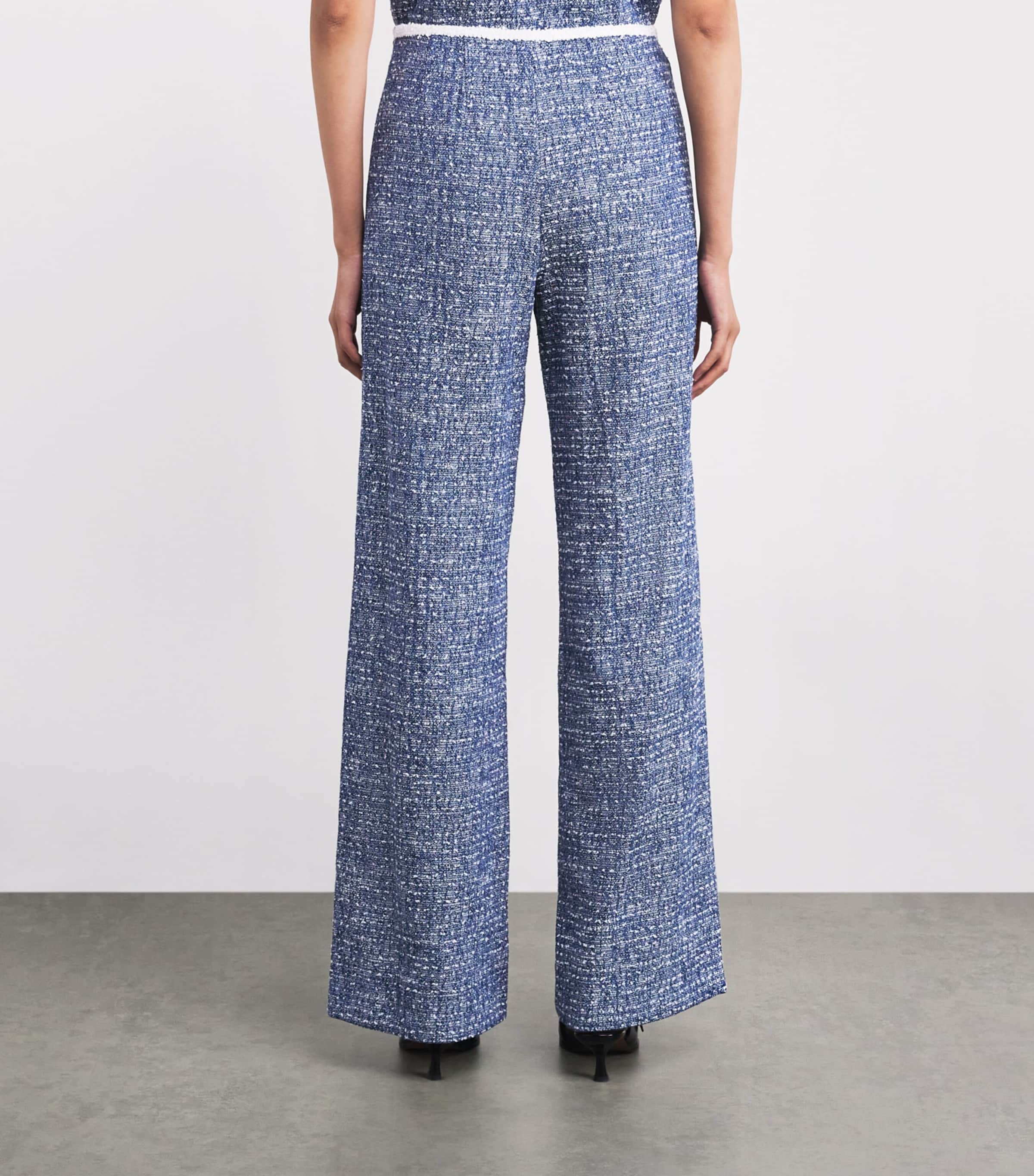 Bouclé Tweed Trousers NAVY Image 4