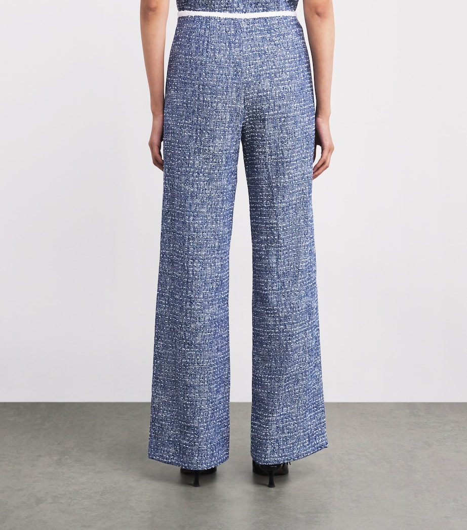 Bouclé Tweed Trousers NAVY Image 4