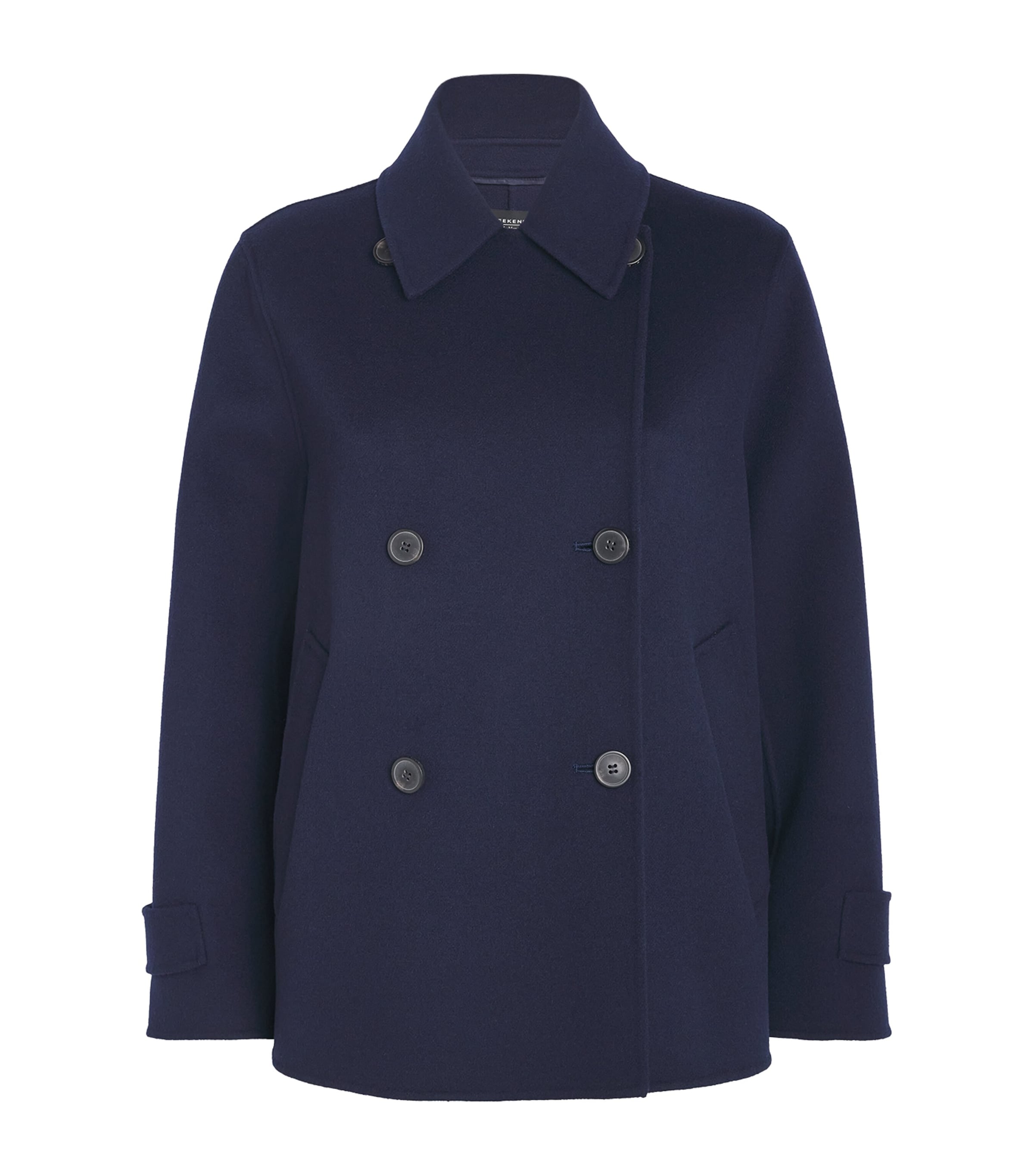 Weekend Max Mara Virgin Wool-blend Pea Coat In Navy