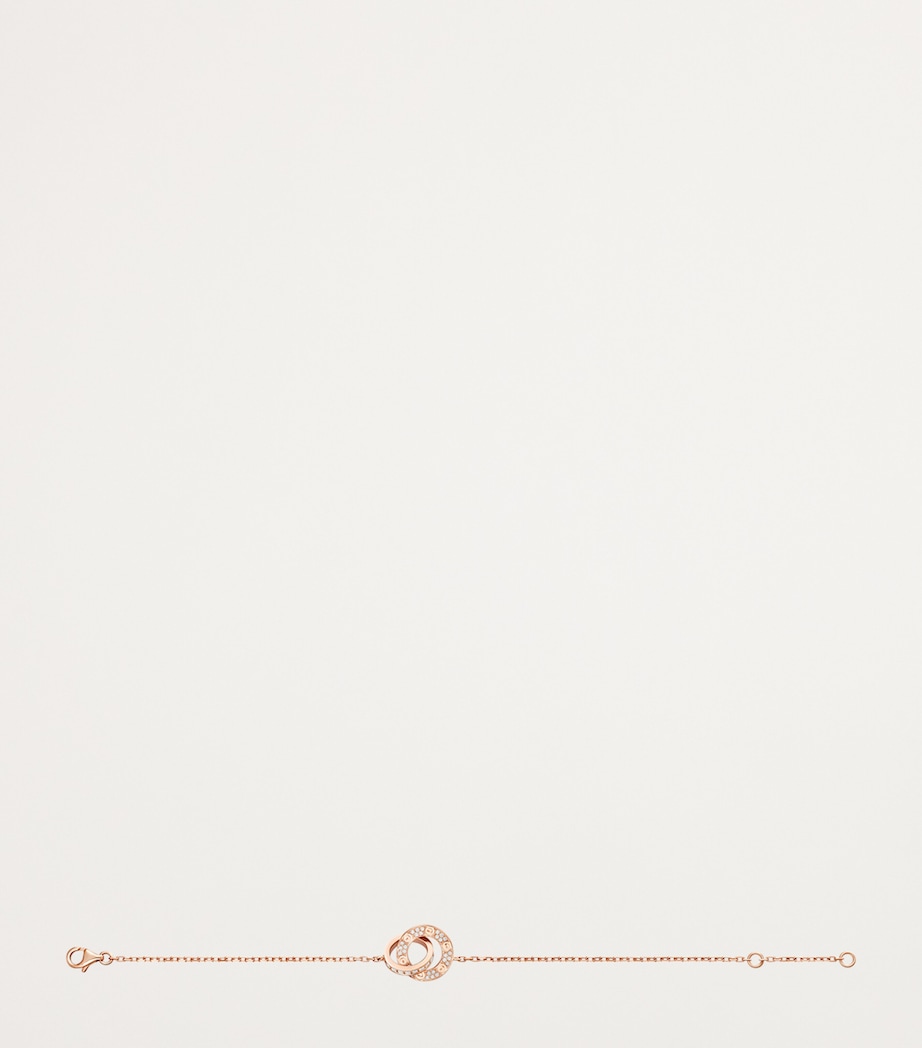 Rose Gold and Diamond LOVE Chain Bracelet ROSE GOLD Image 2