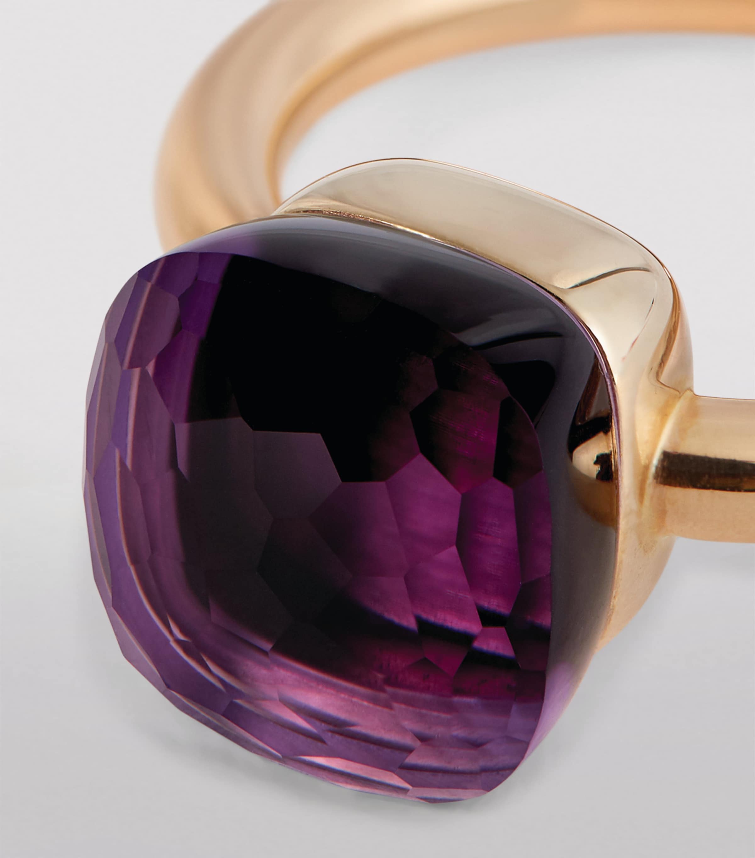 Mixed Gold and Amethyst Nudo Classic Ring 000OI Image 6