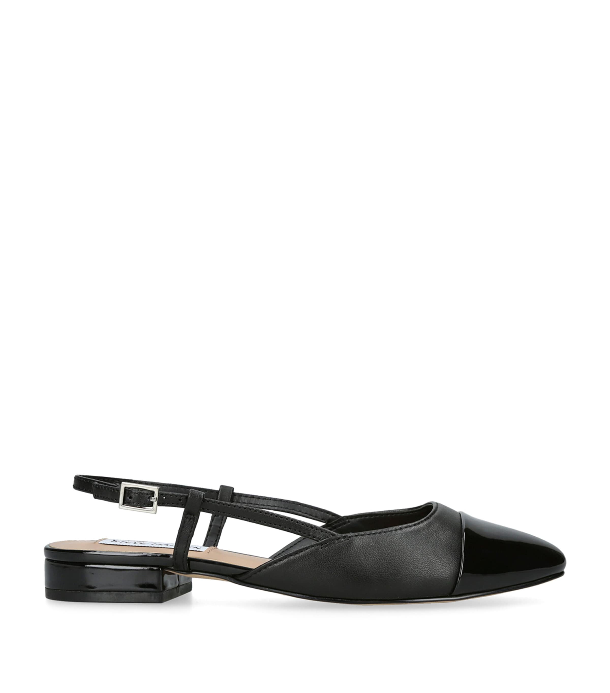 Leather Belinda Slingback Flats BLACK Image 1