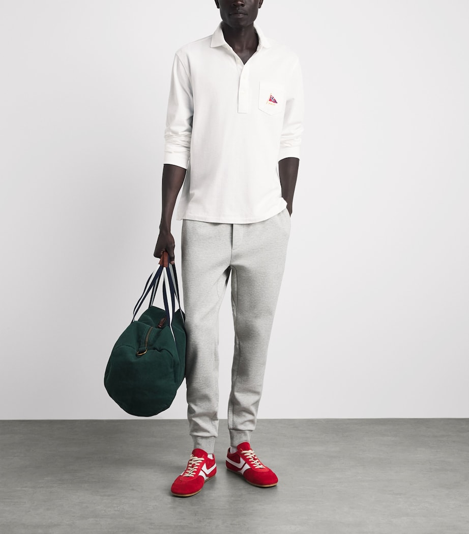 Polo Ralph Lauren Mens Cotton Mesh Long-Sleeve Polo Shirt White Image 2