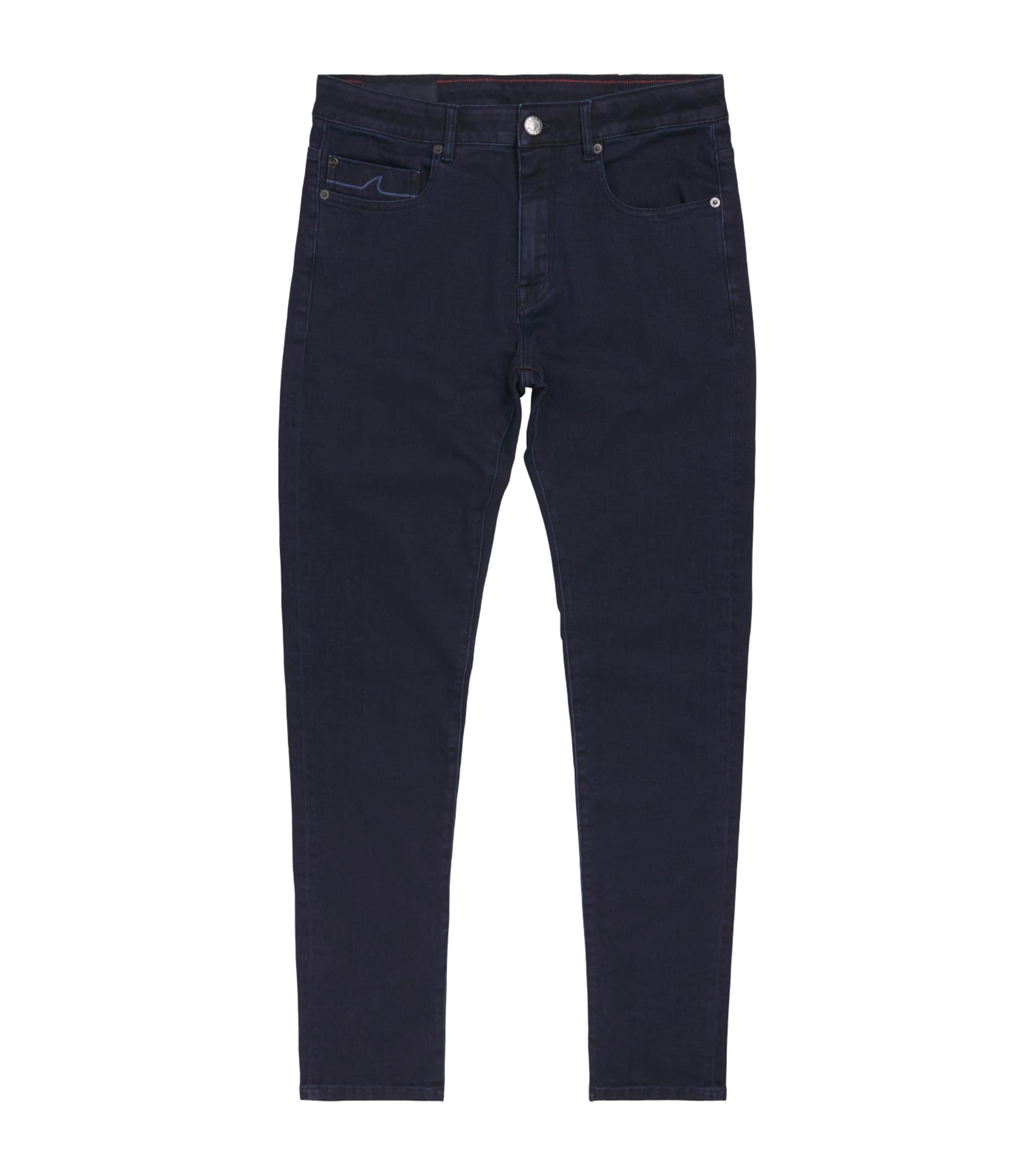 Paul & Shark Mens Overdyed Straight Jeans Blu Scuro Jeans Image 1