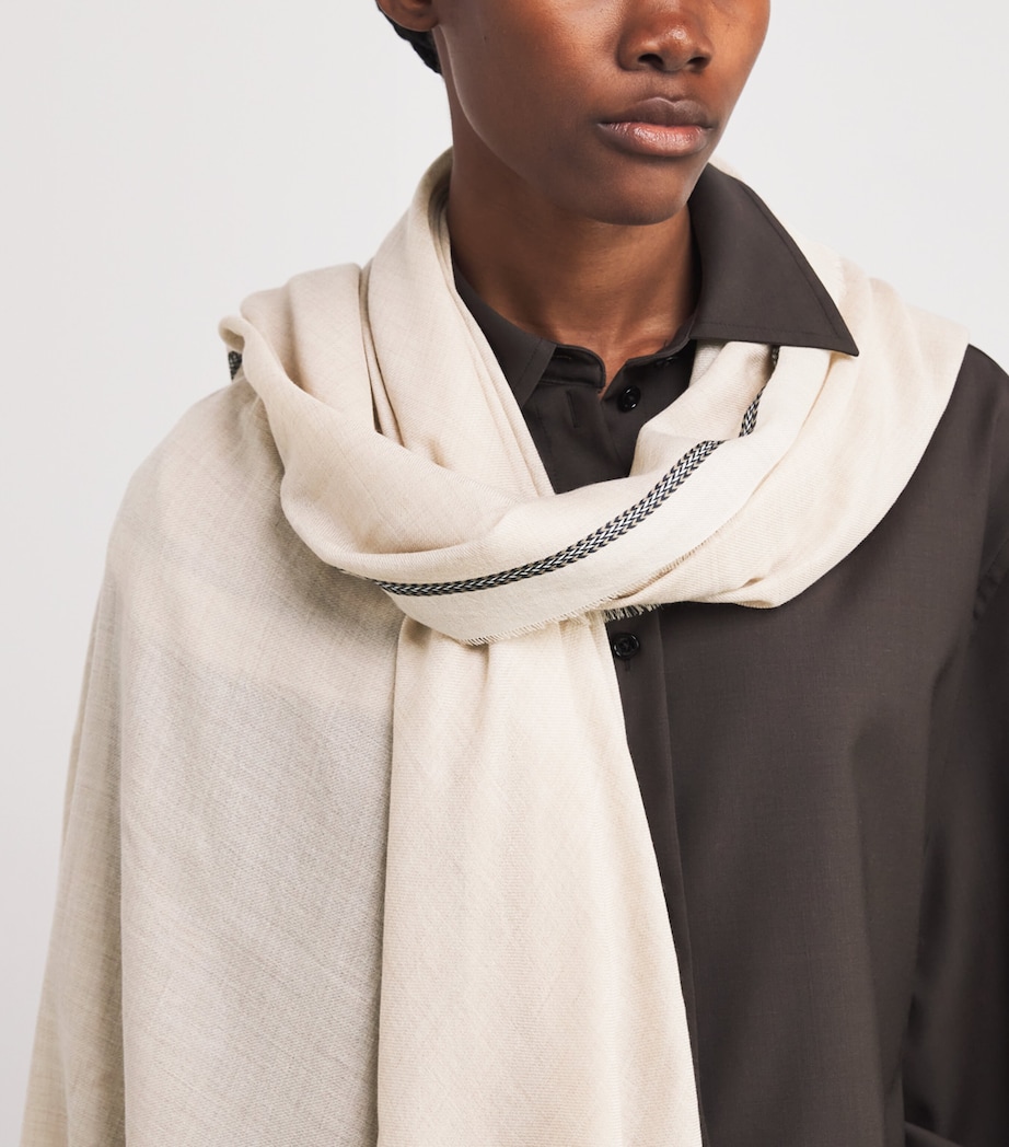 Cashmere Ives Fringed Scarf RU7701 NATURAL Image 2