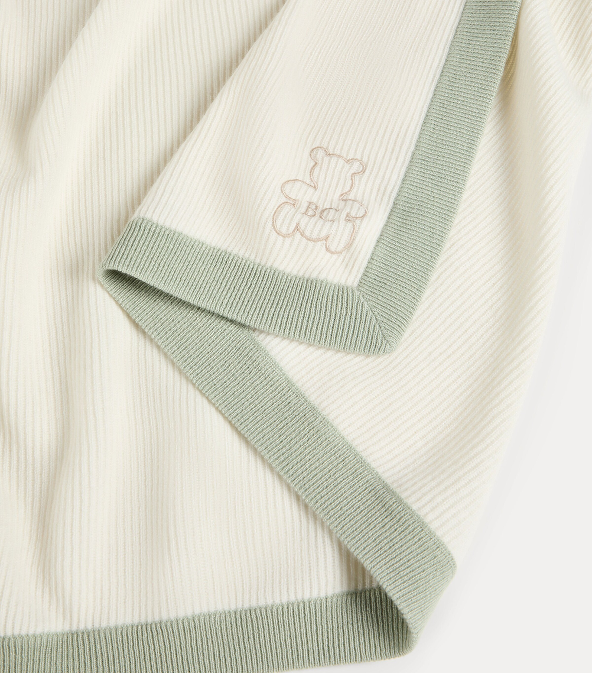 Brunello Cucinelli Kids Cashmere Embroidered Bernie Blanket (80cm x 80cm) Image 3