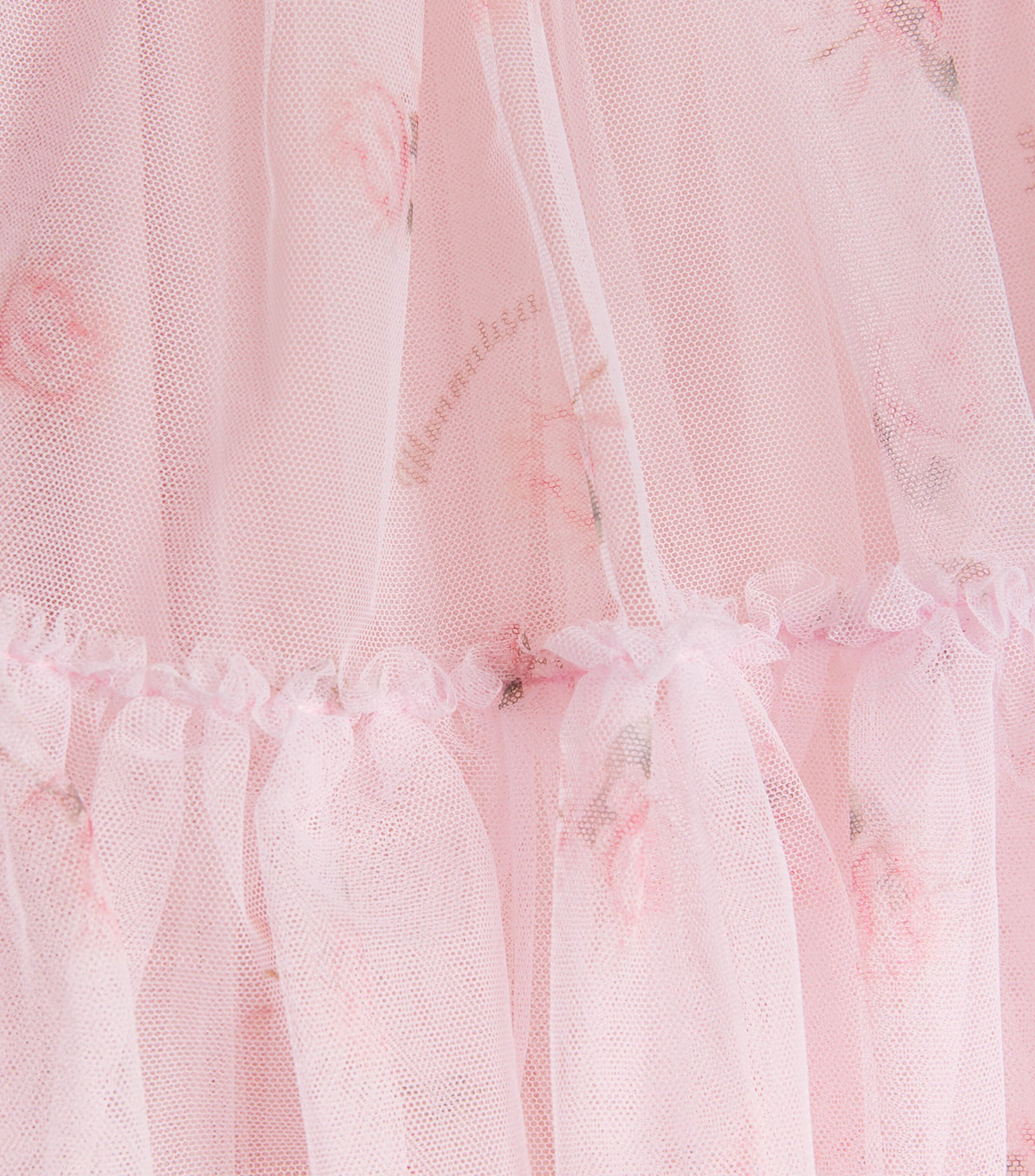 Monnalisa Rose Print Tulle Dress (9 Months – 6 Years) Lotus Image 3