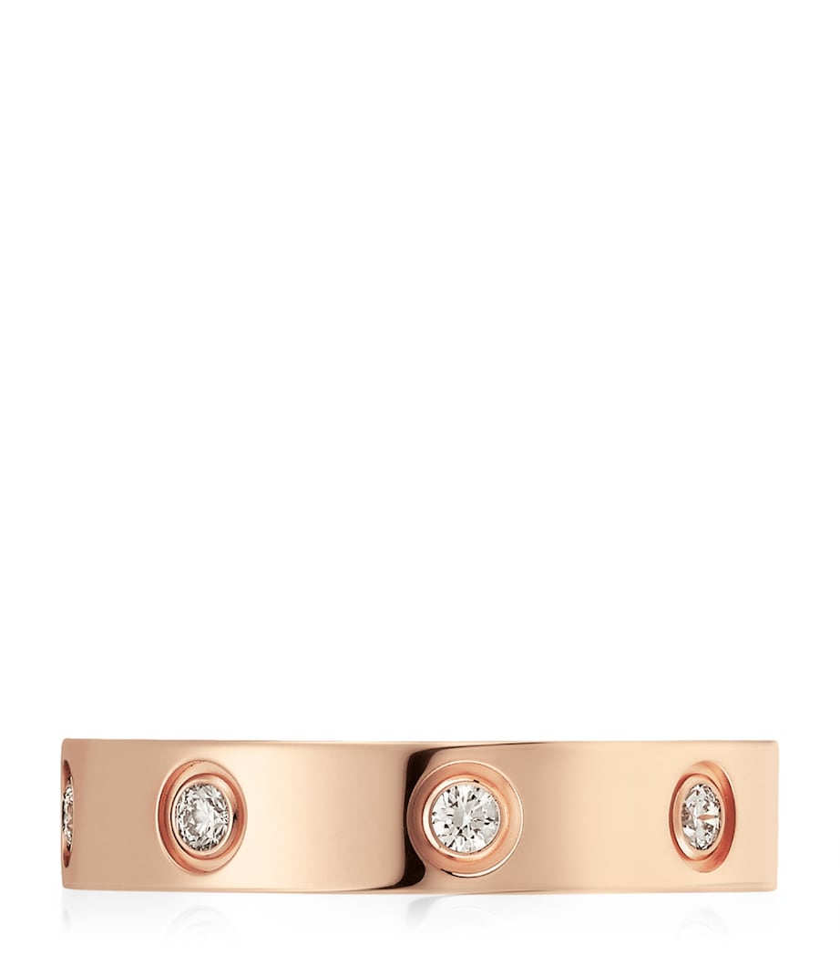 Rose Gold and Diamond LOVE Ring MULTI Image 2