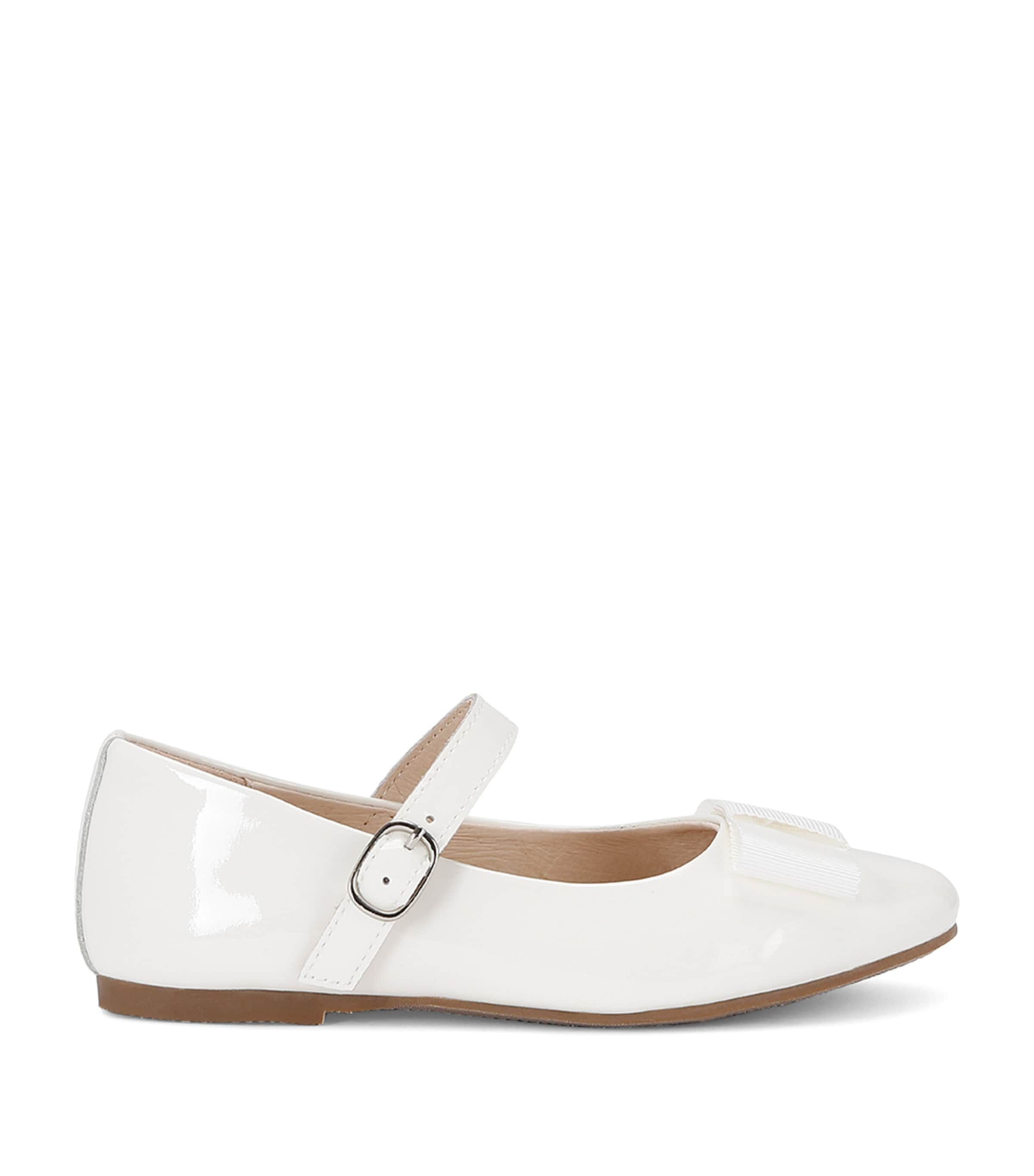 Age Of Innocence Kids' Patent Leather Ellen Ballet Flats In White