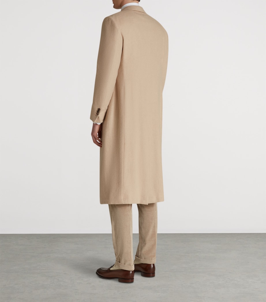 Camel Single-Breasted Overcoat 290BLONDE CAMEL Image 3