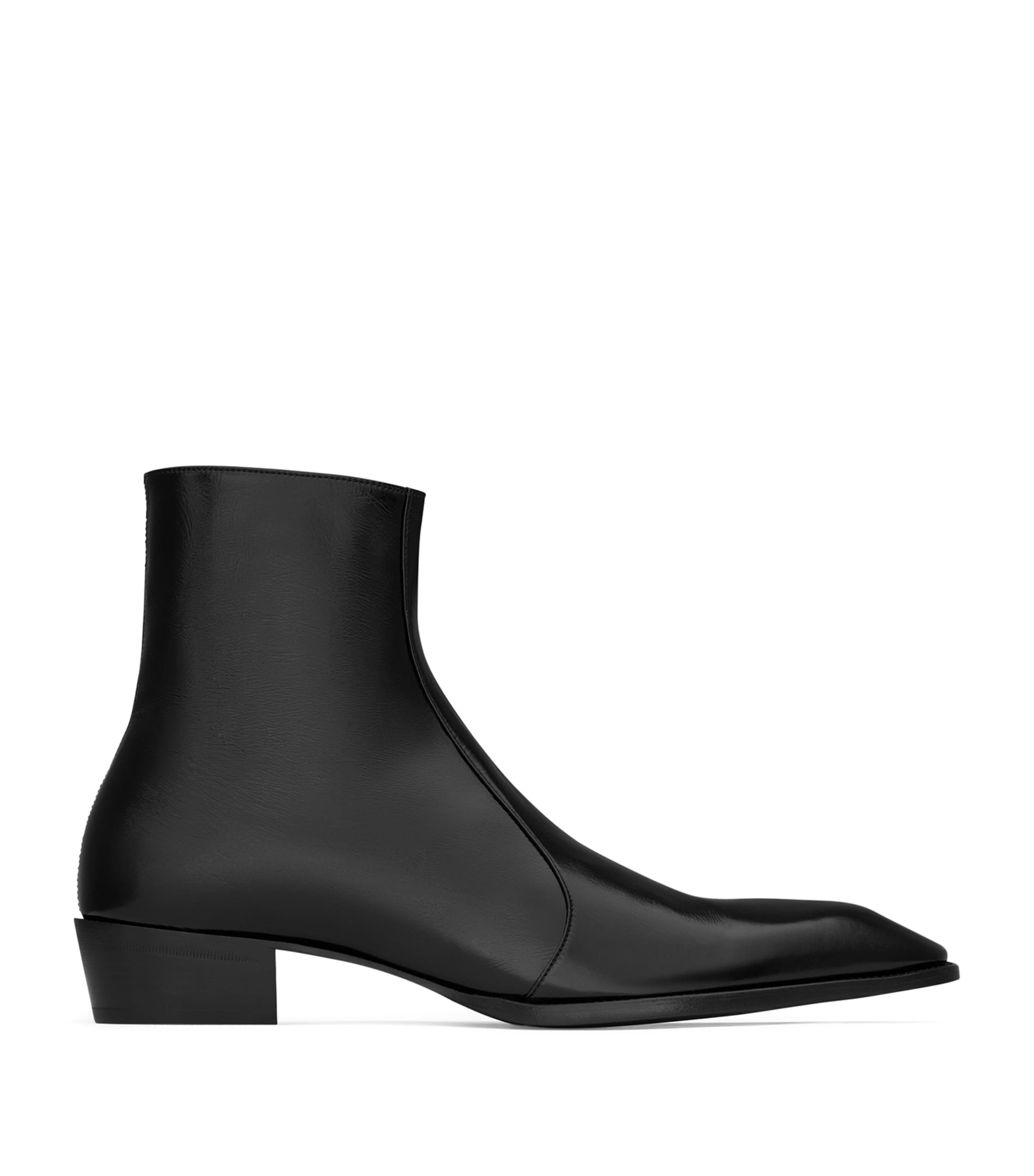 Saint Laurent Leather Aurelien Ankle Boots Image 1