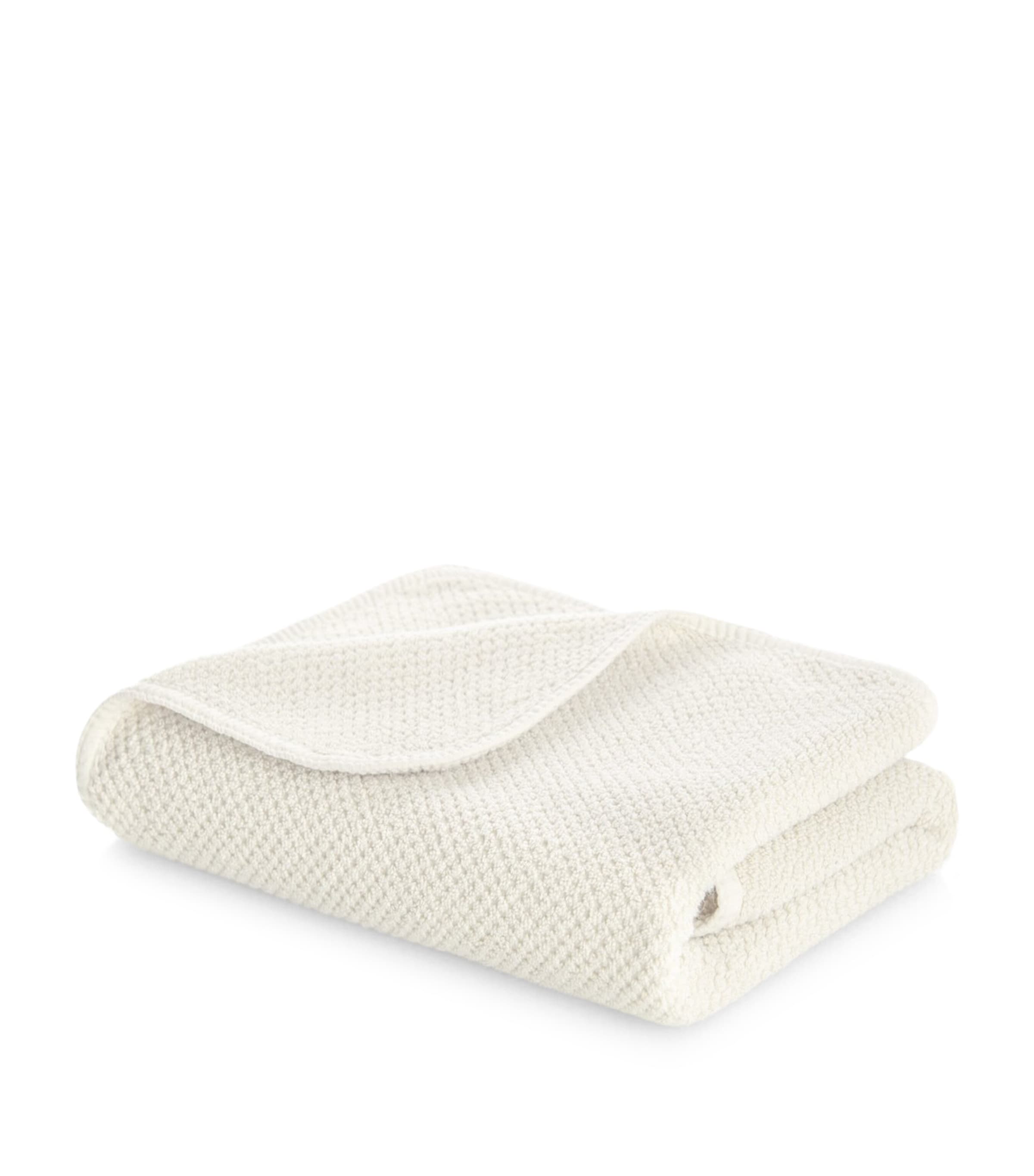 GRACCIOZA Bee Waffle Extra-Large Hand Towel (50cm x 100cm) Snow Image 3