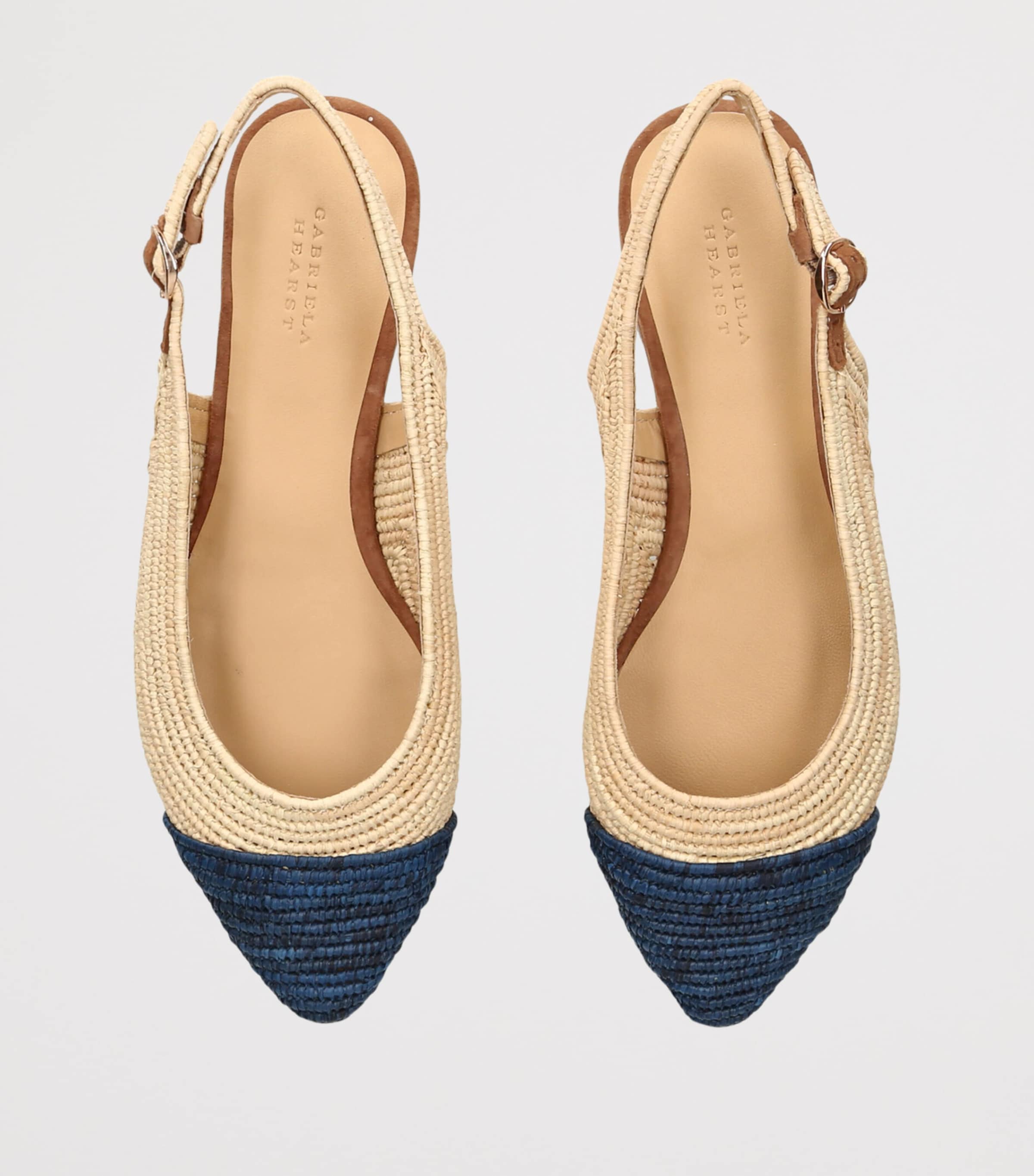 Gabriela Hearst Raffia Slingback Ballet Flats Beige Image 4