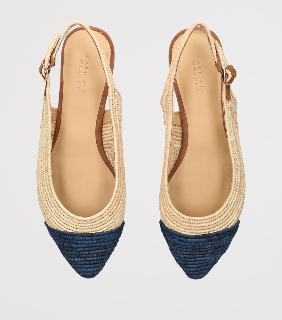 Gabriela Hearst Raffia Slingback Ballet Flats Beige Image 4