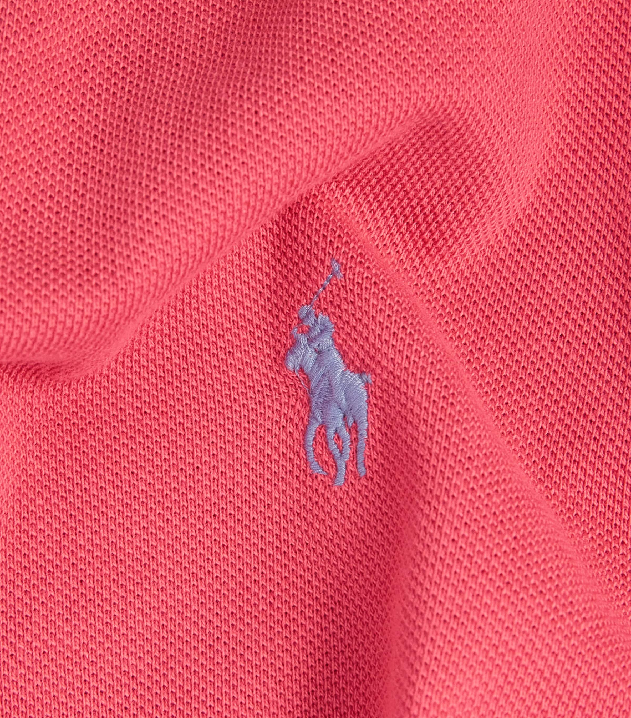 Cotton Mesh Slim-Fit Polo Shirt RED SKY Image 5