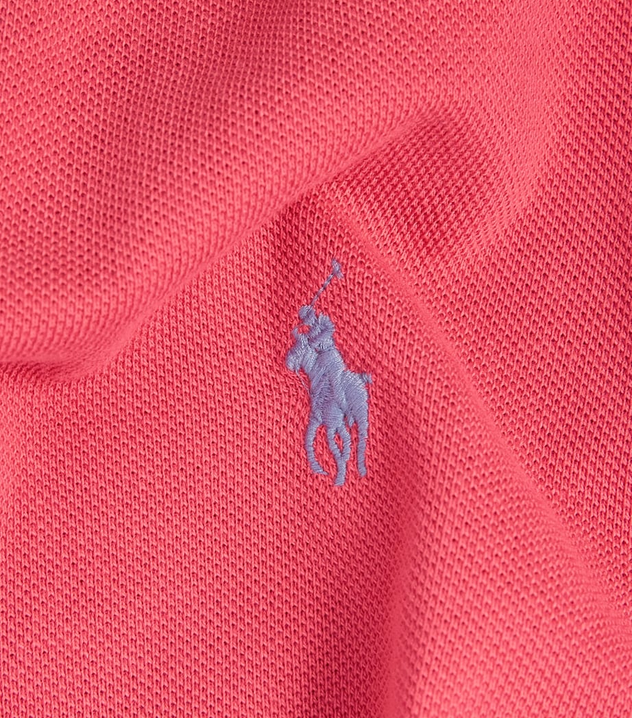 Cotton Mesh Slim-Fit Polo Shirt RED SKY Image 5