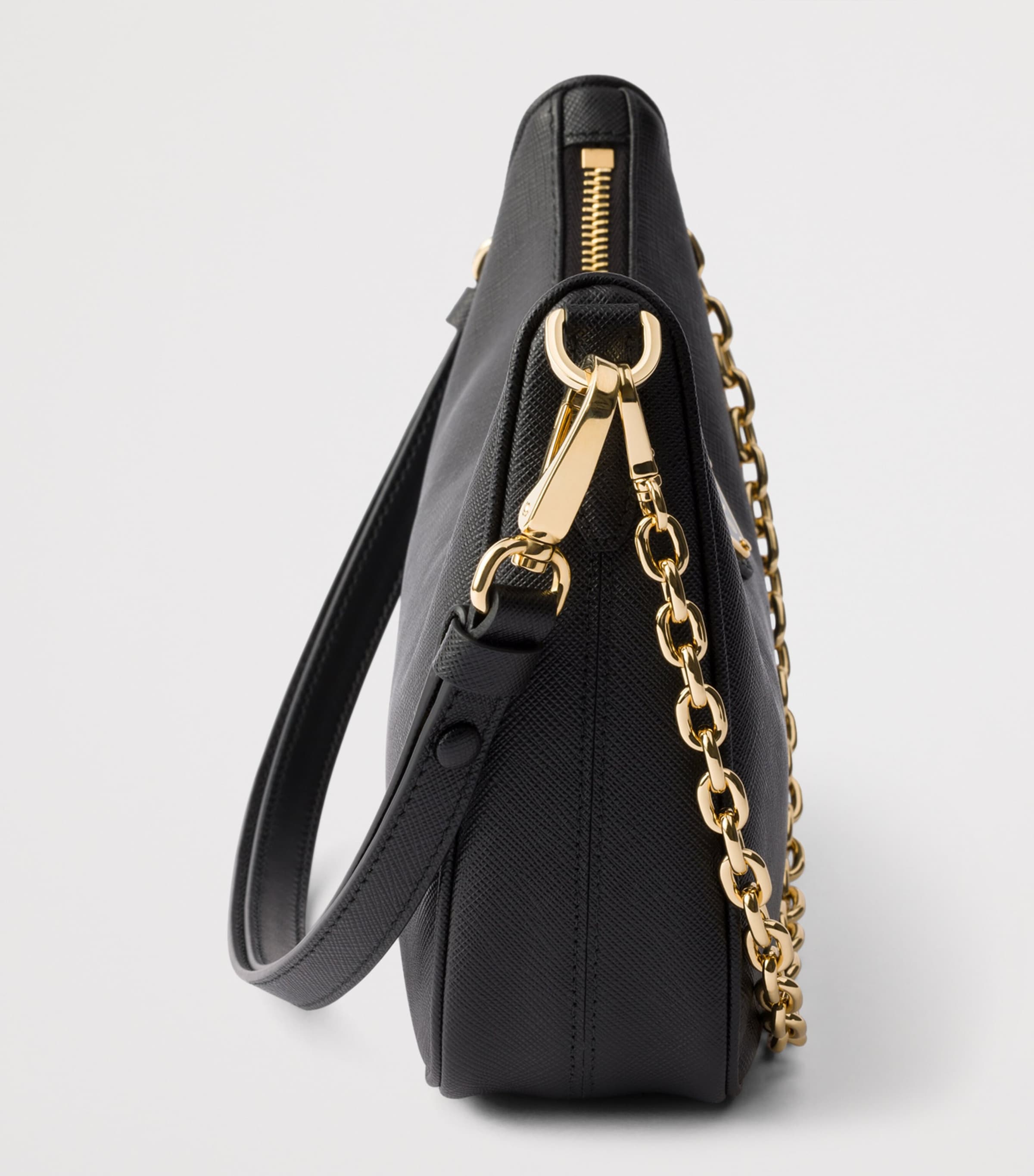 Prada Mini Saffiano Leather Re-Edition Shoulder Bag Black Image 4