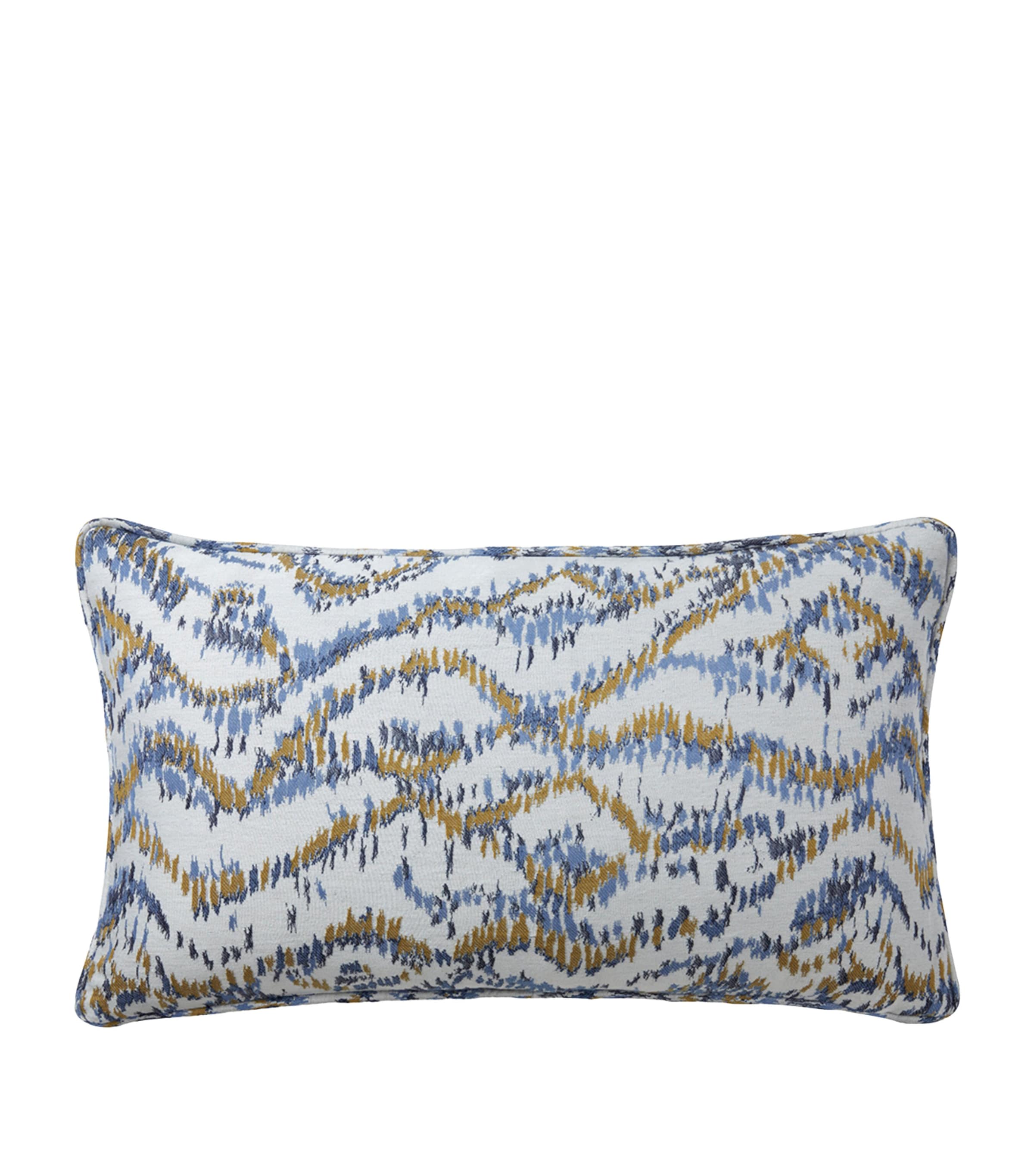 Yves Delorme Cotton-Linen Ecumes Rectangular Cushion Cover (33cm x 57cm) Multicoloured Image 1