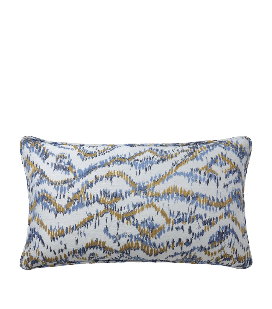 Yves Delorme Cotton-Linen Ecumes Rectangular Cushion Cover (33cm x 57cm) Multicoloured Image 1