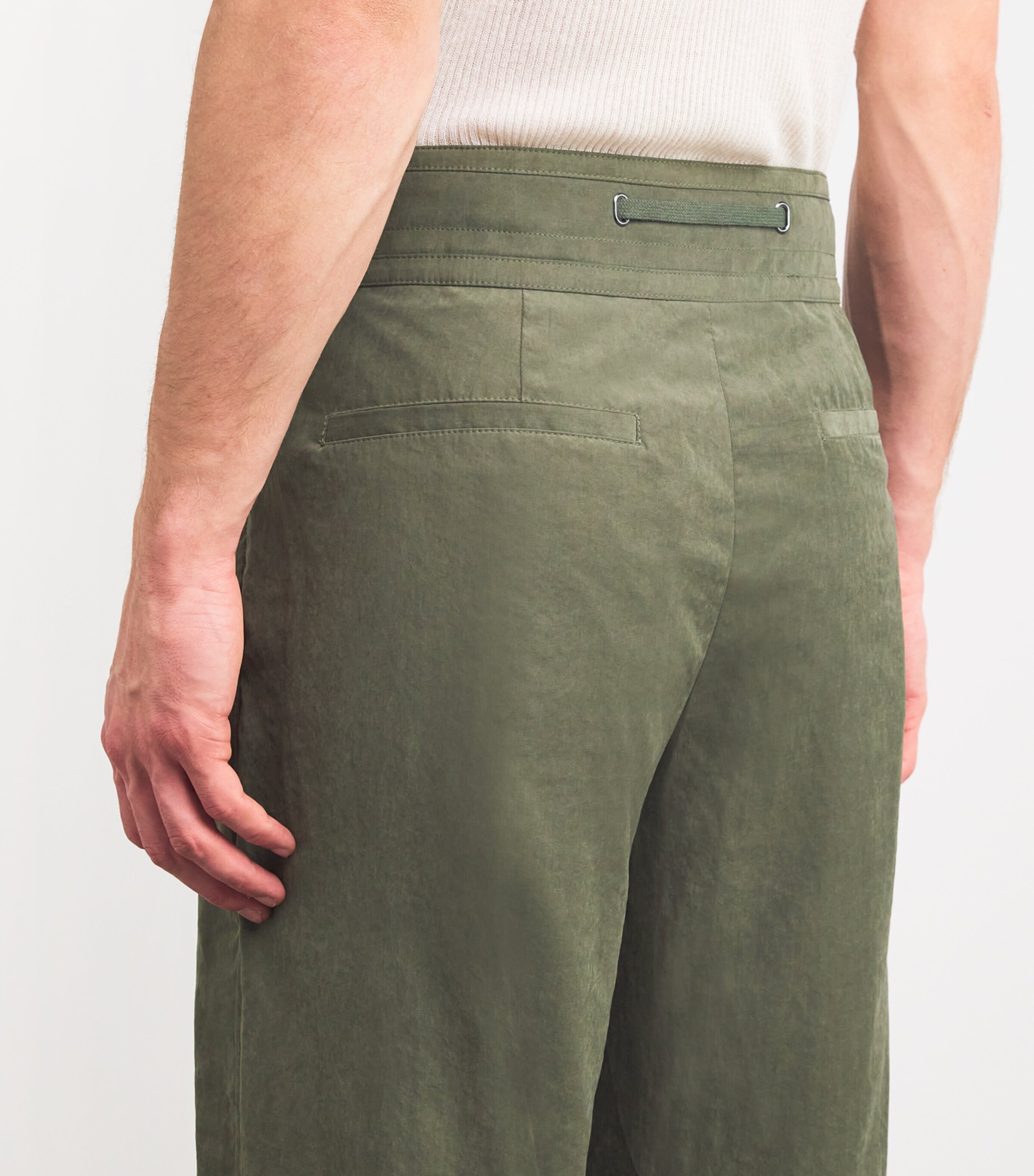 Drawstring Rowan Straight Trousers SYCAMORE Image 6