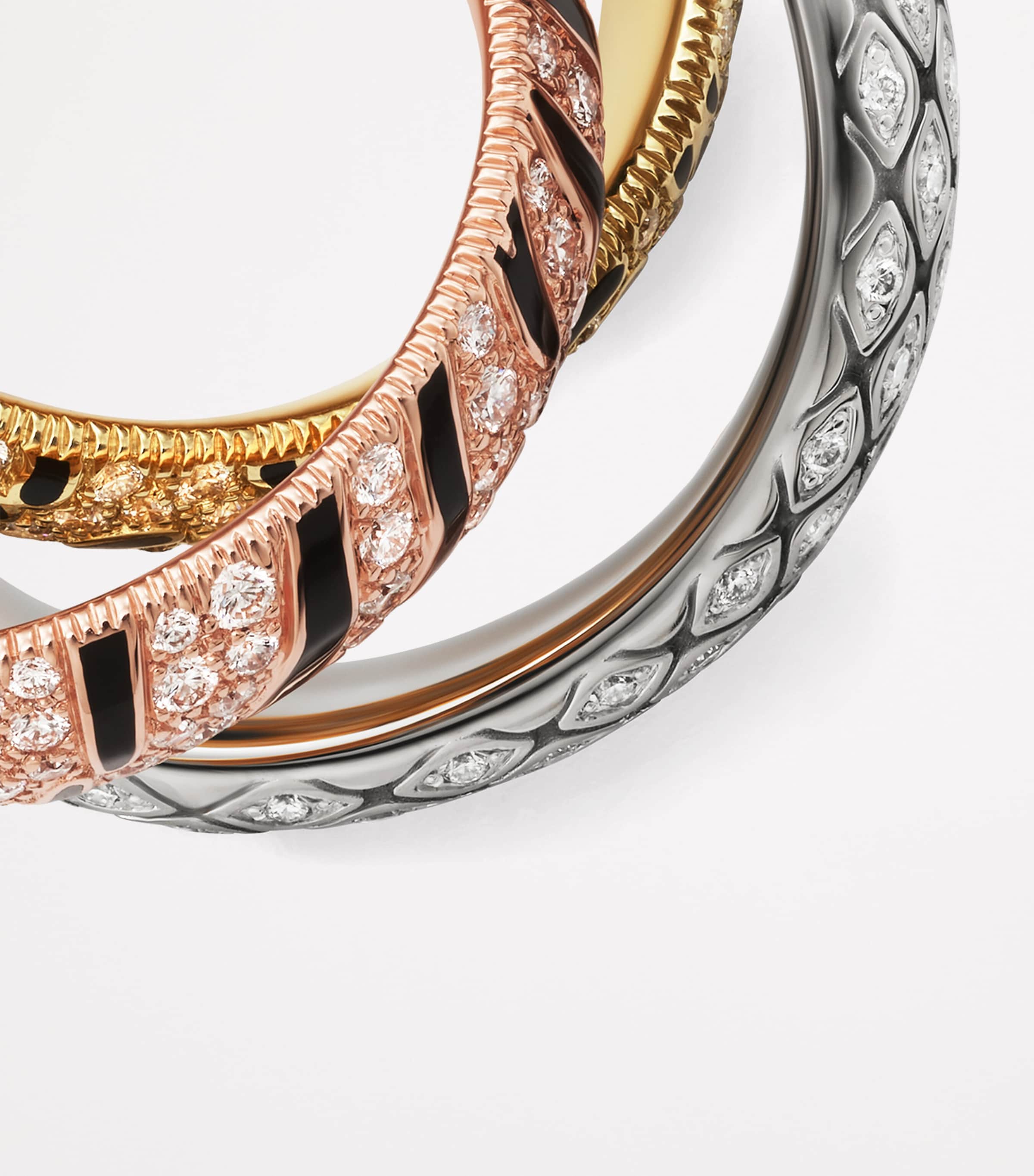 Gold and Diamond Trinity Wild One Ring MULTI Image 2