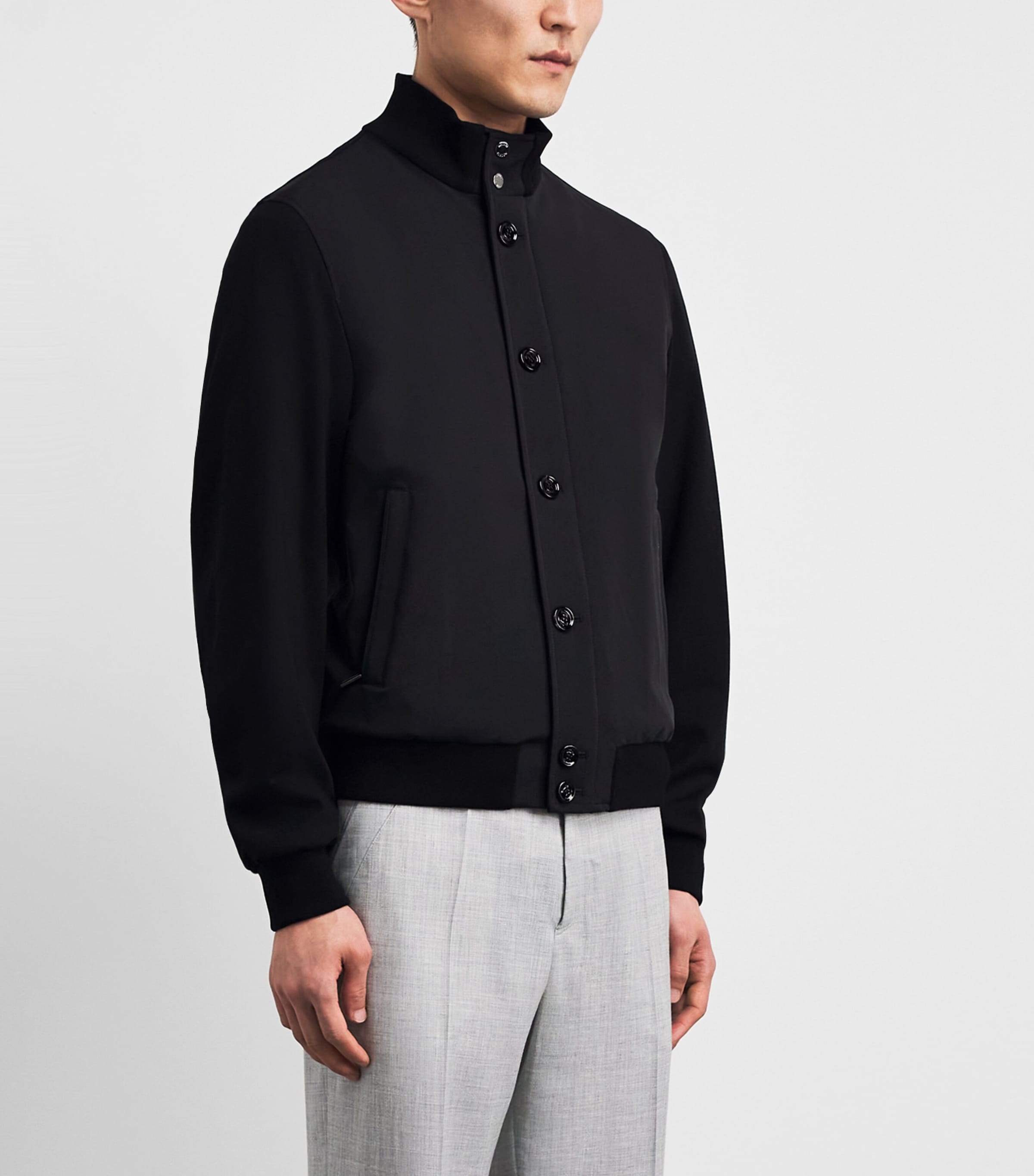Moorer Mens Fidani-JKR Bomber Jacket Nero Image 4
