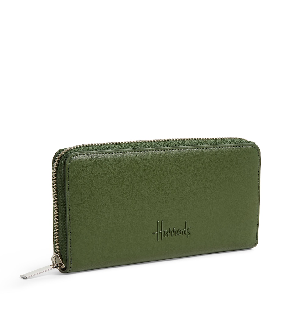 Leather Kensington Zip-Around Wallet GREEN Image 3