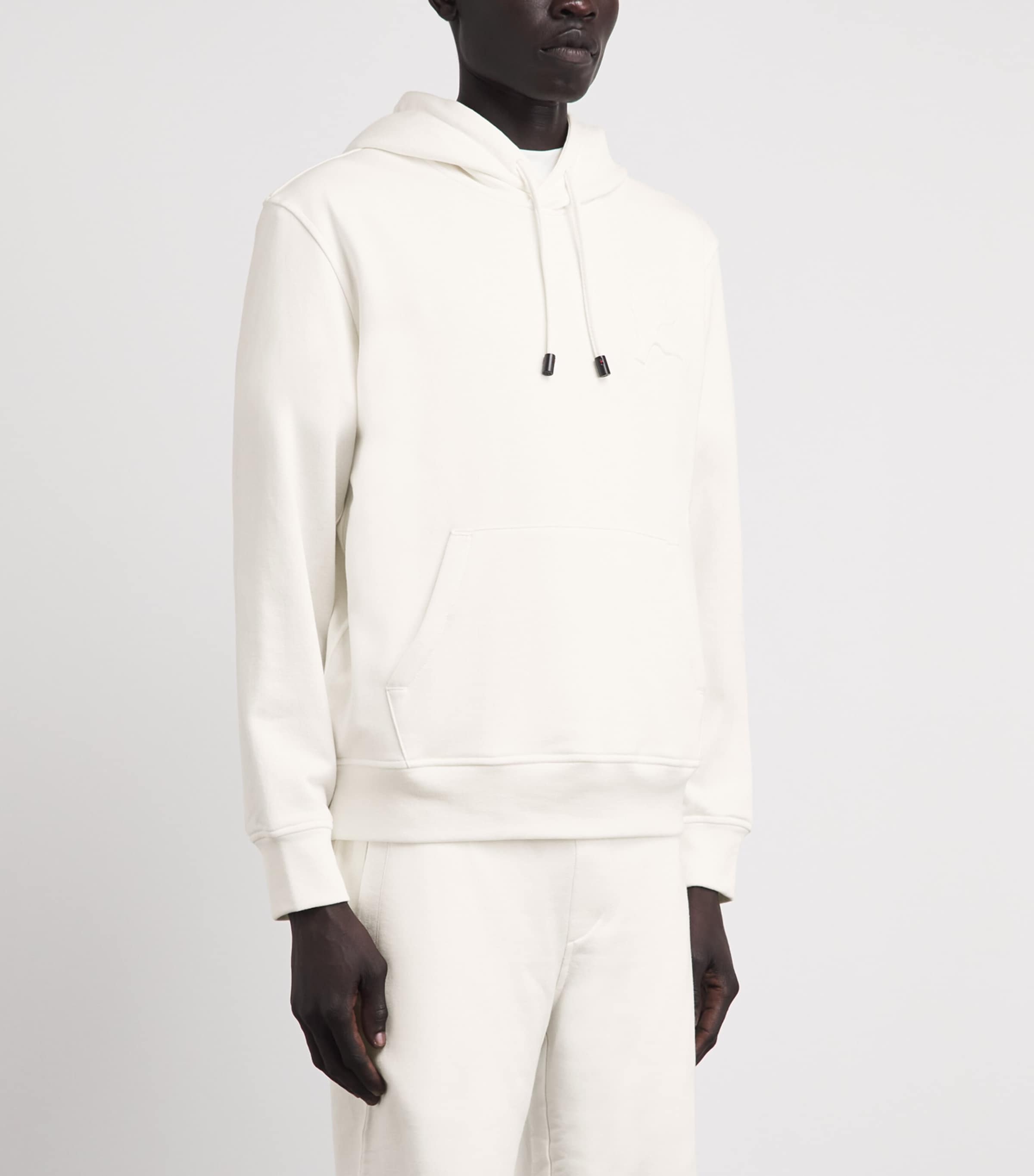 Isaia Mens Embossed Logo Hoodie Image 4