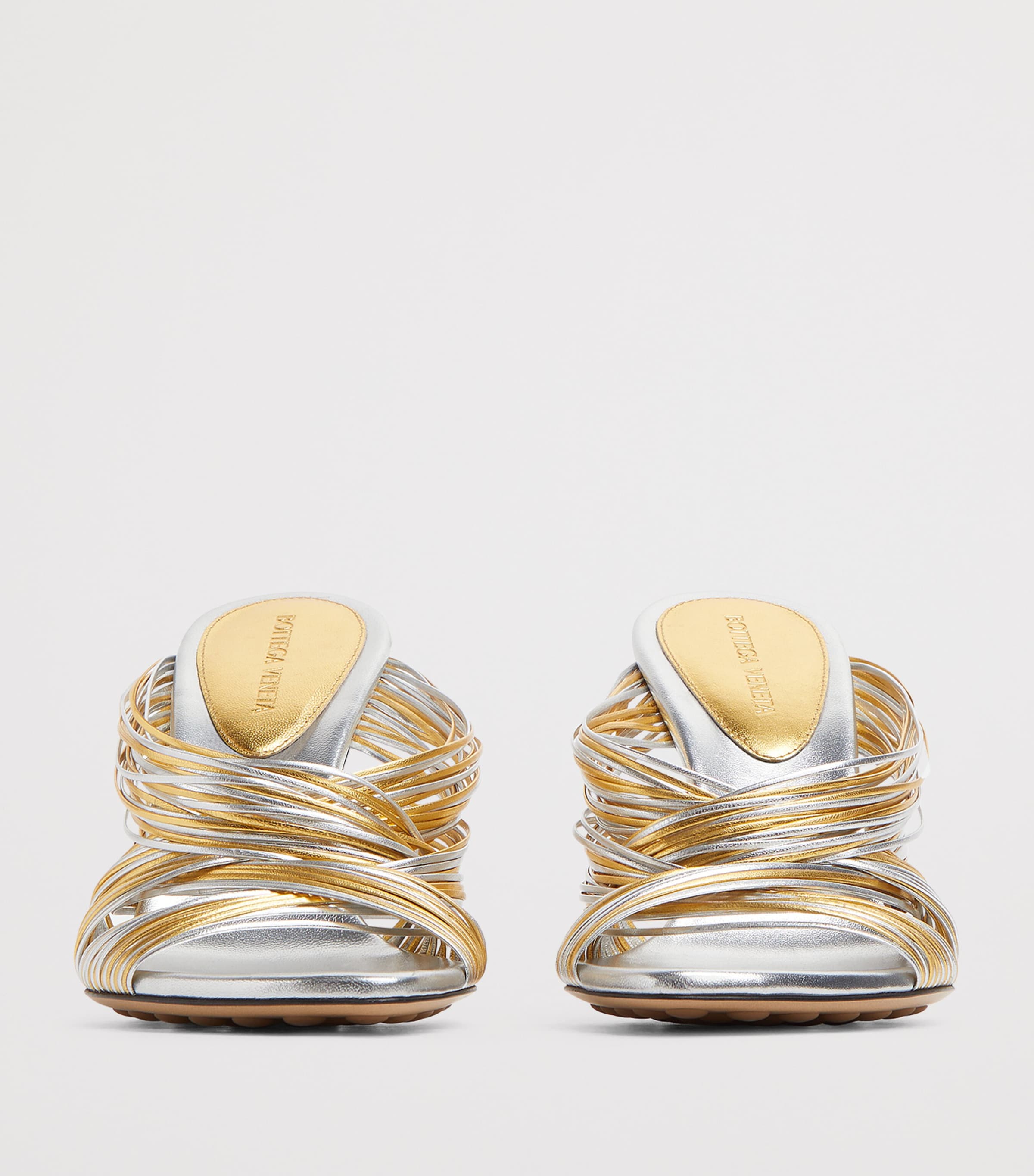 Metallic Leather Rana Tubular Mules 90 8211 Image 3