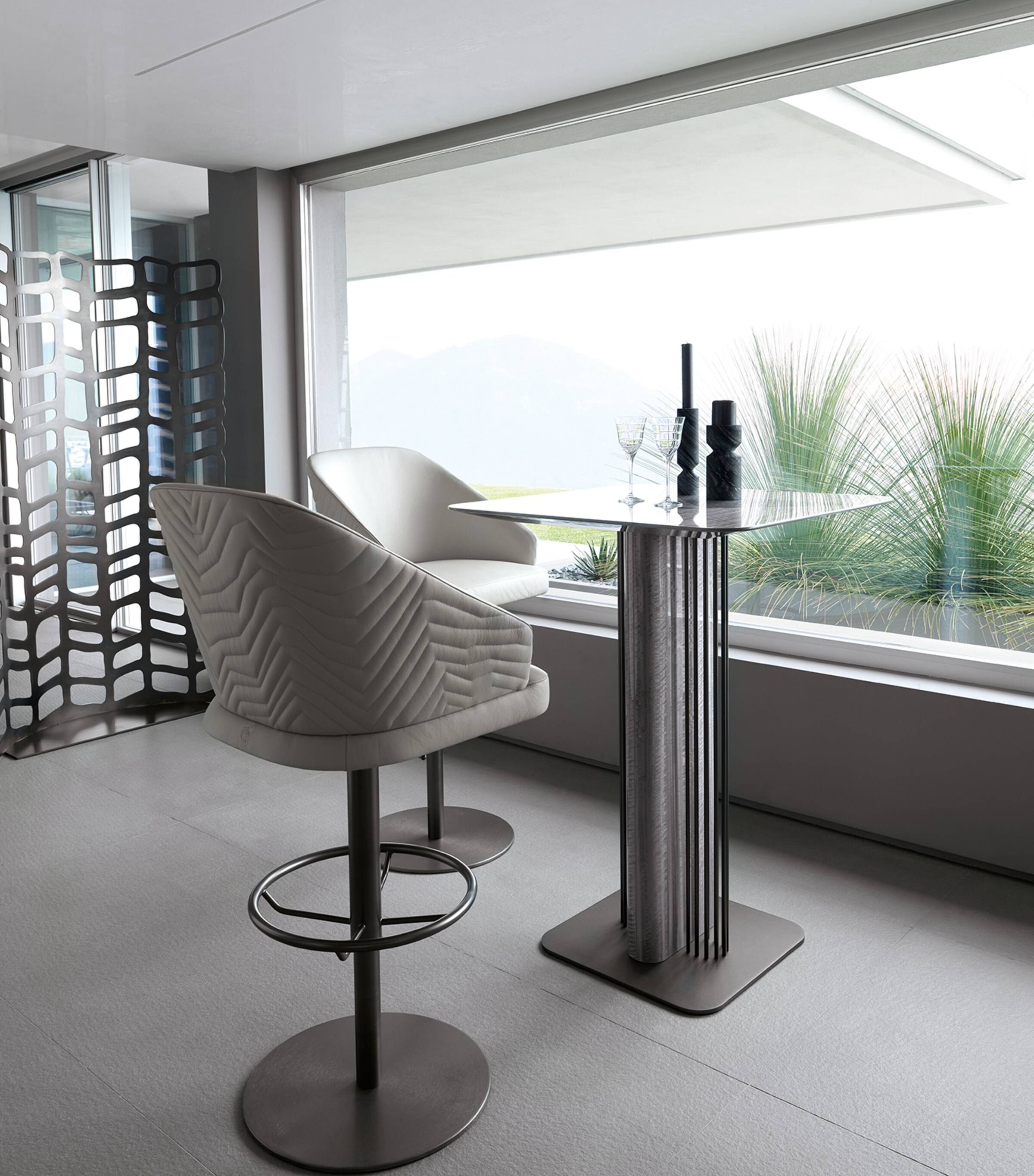 Giorgio Collection Moonlight Bar Table Grey Image 3