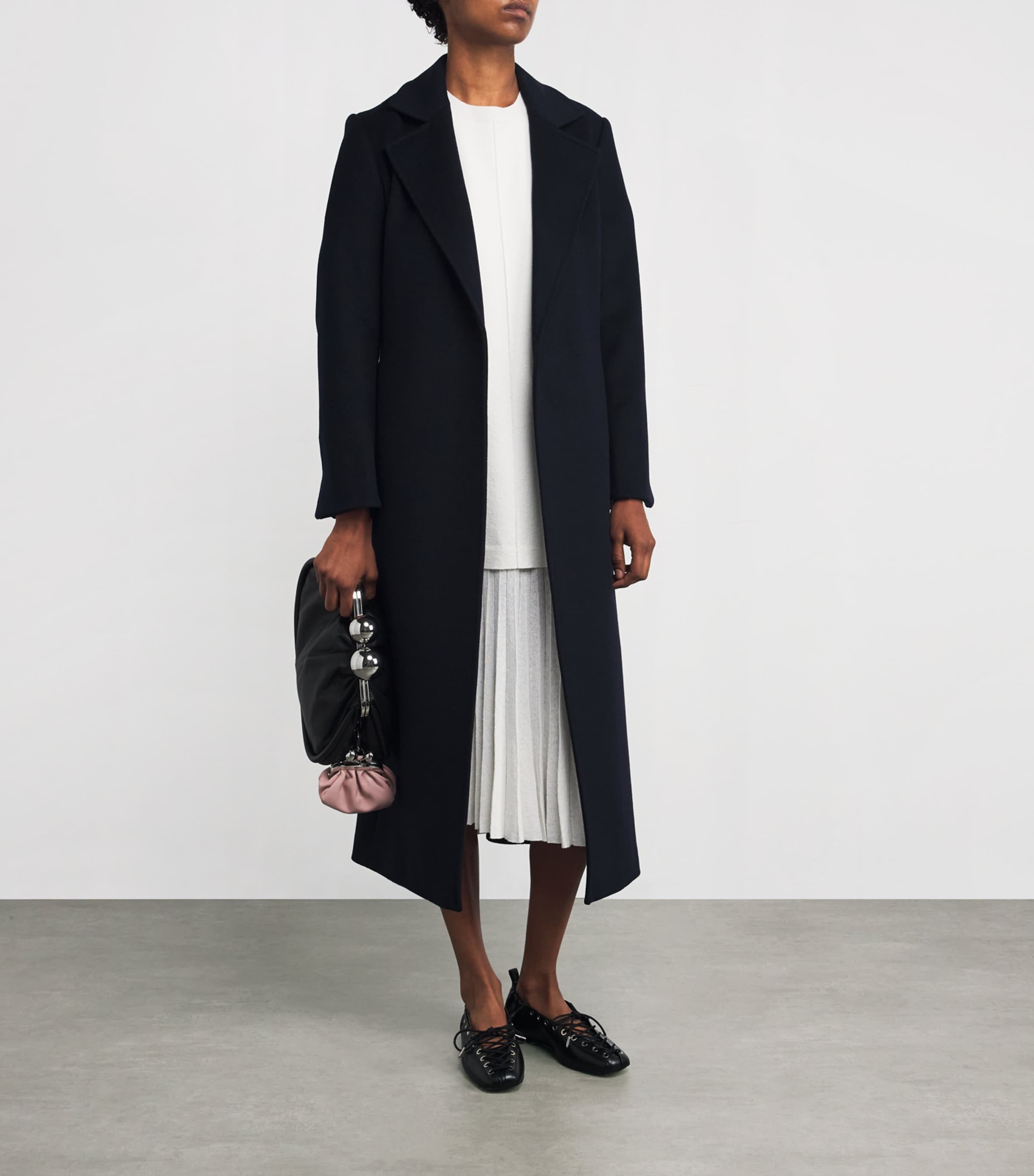 Wool Longrun Coat NAVY Image 2