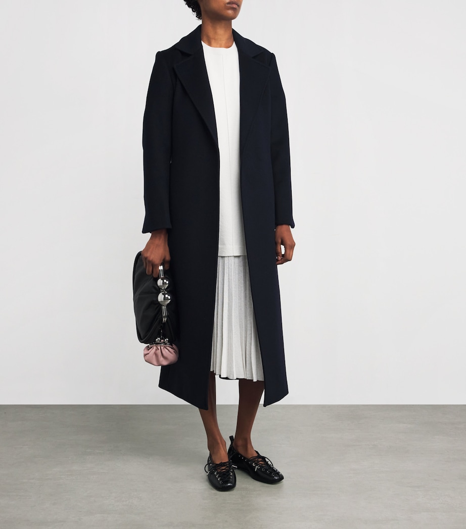 Wool Longrun Coat NAVY Image 2