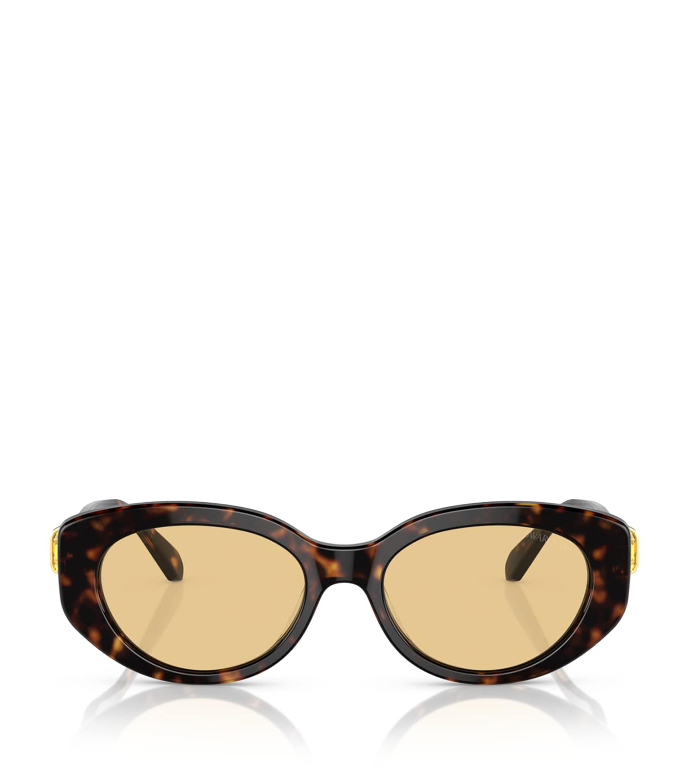 Swarovski Oval Sk6002 Sunglasses In Brown