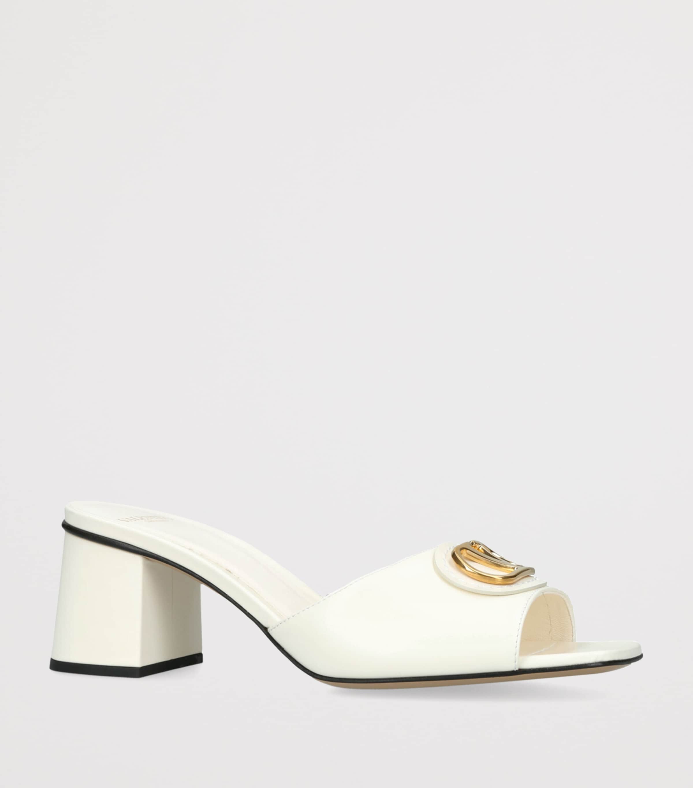 Leather VLogo Mules 60 WINTER WHT Image 3