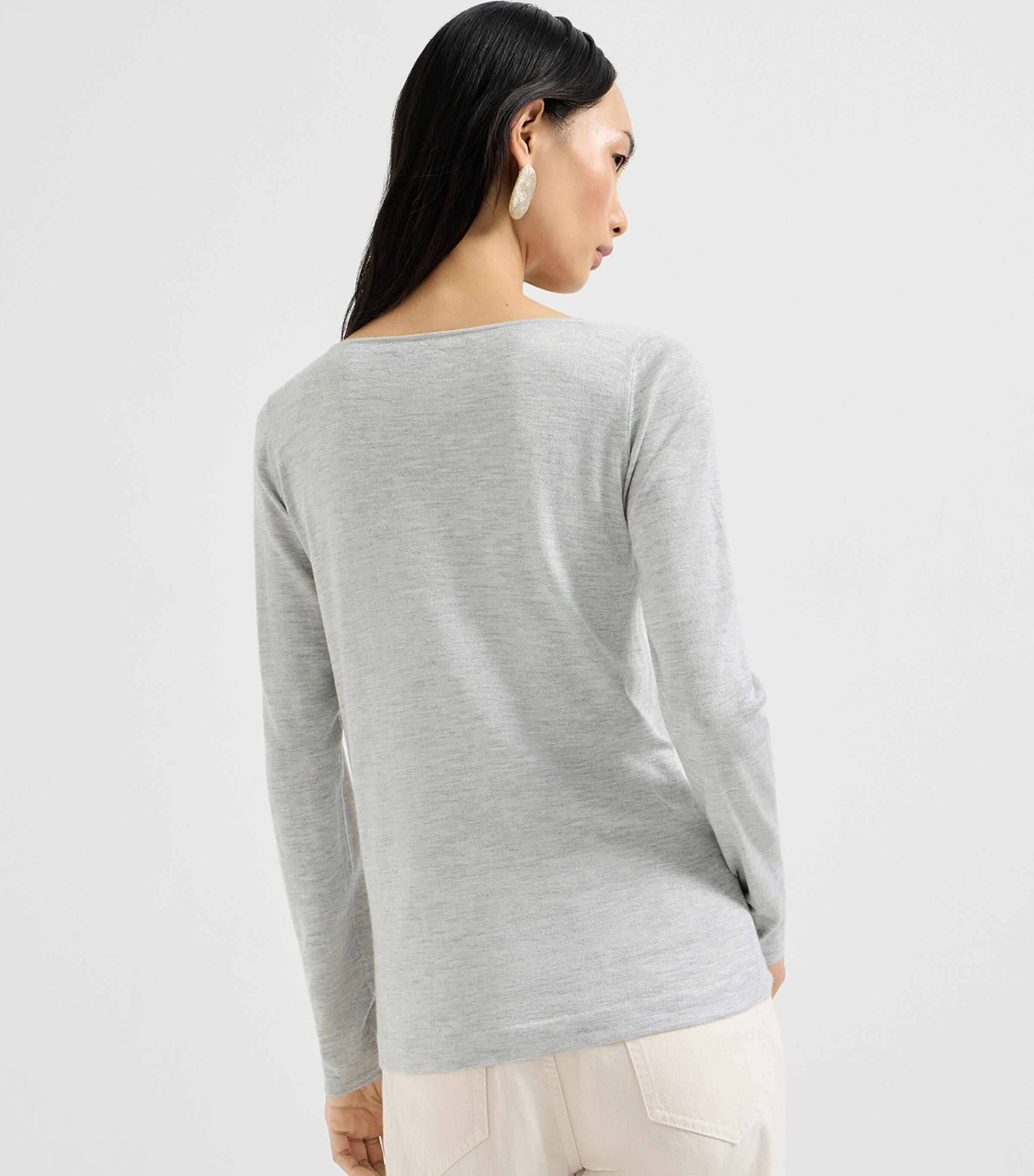 Brunello Cucinelli Womens Cashmere-Silk-Blend Sweater Image 4