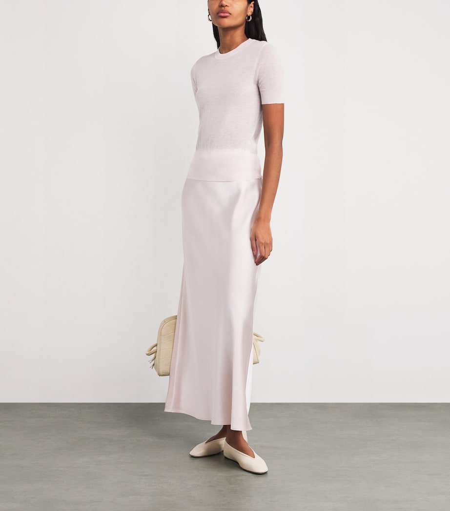 Cashmere Short-Sleeve Top ROSE Image 2