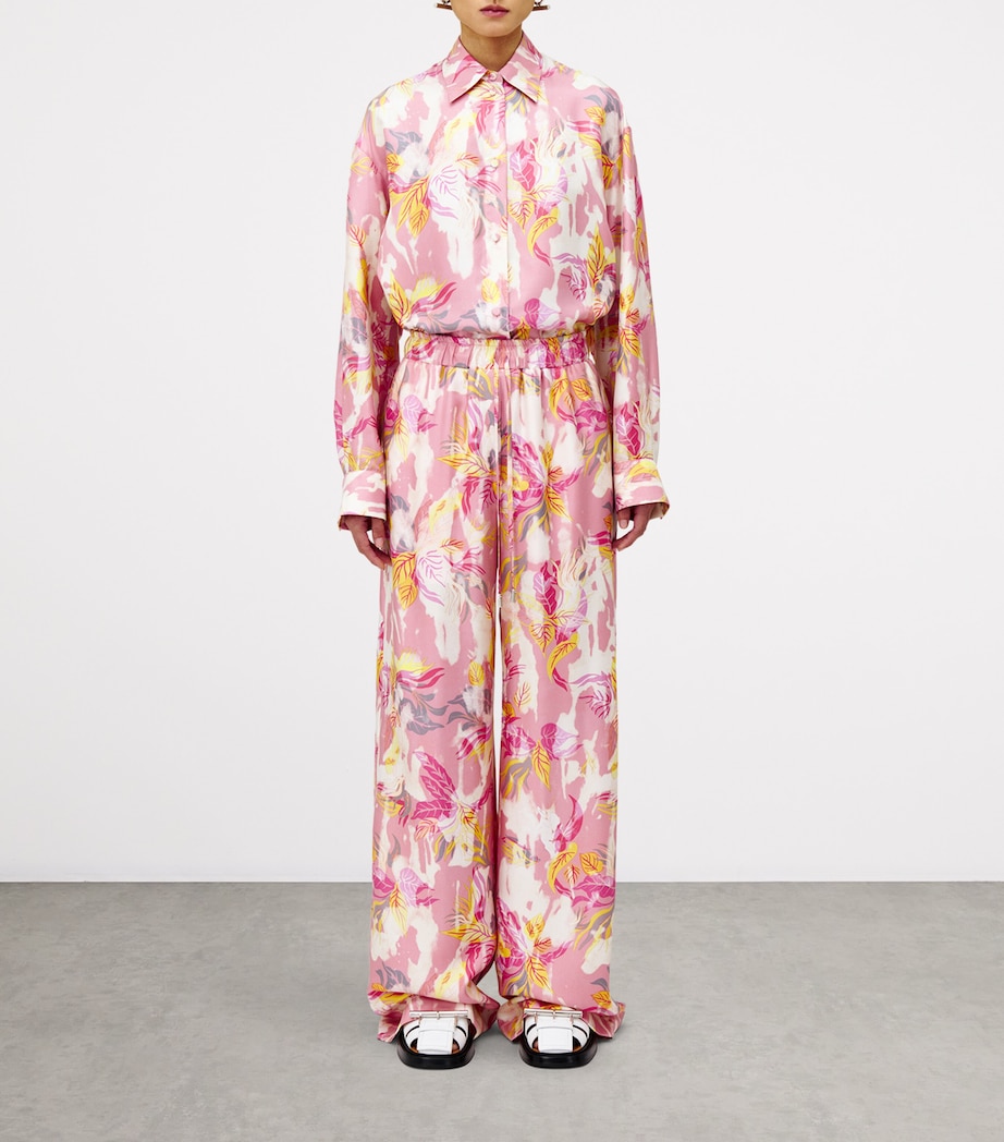 Silk Floral Pyjama Trousers 5067 Image 2