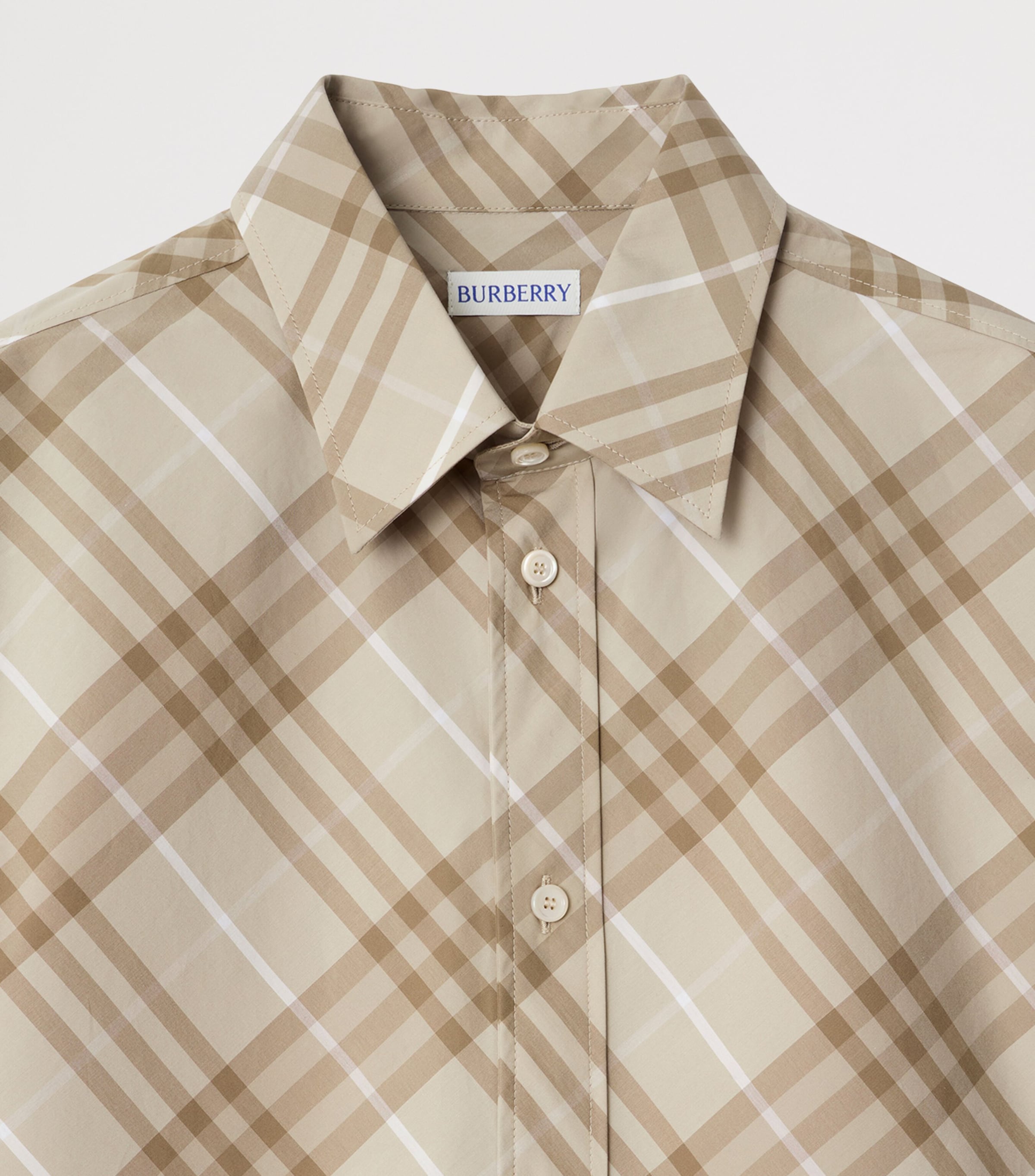 Cotton Check Shirt STONE GREY IP CHECK Image 4