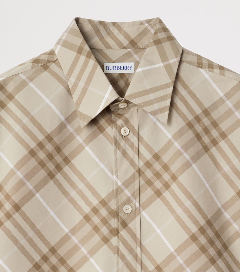 Cotton Check Shirt STONE GREY IP CHECK Image 4