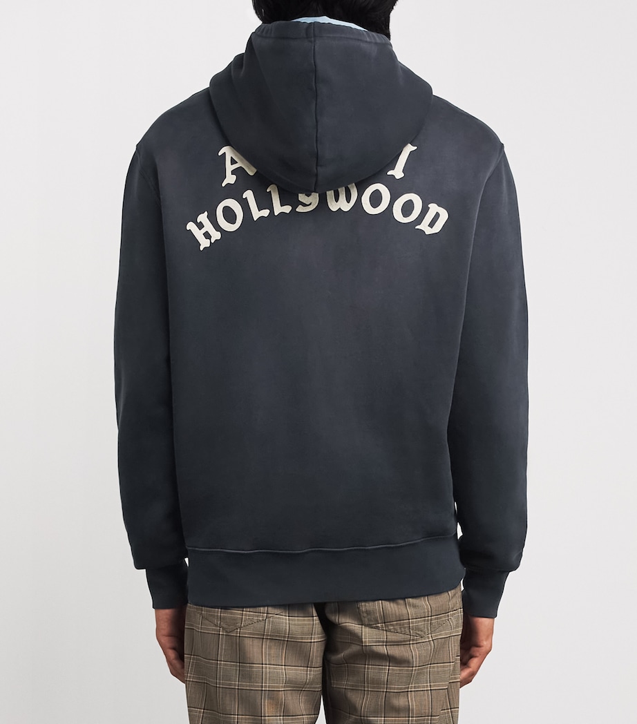 Cotton Hollywood Zip Hoodie BLACK Image 4