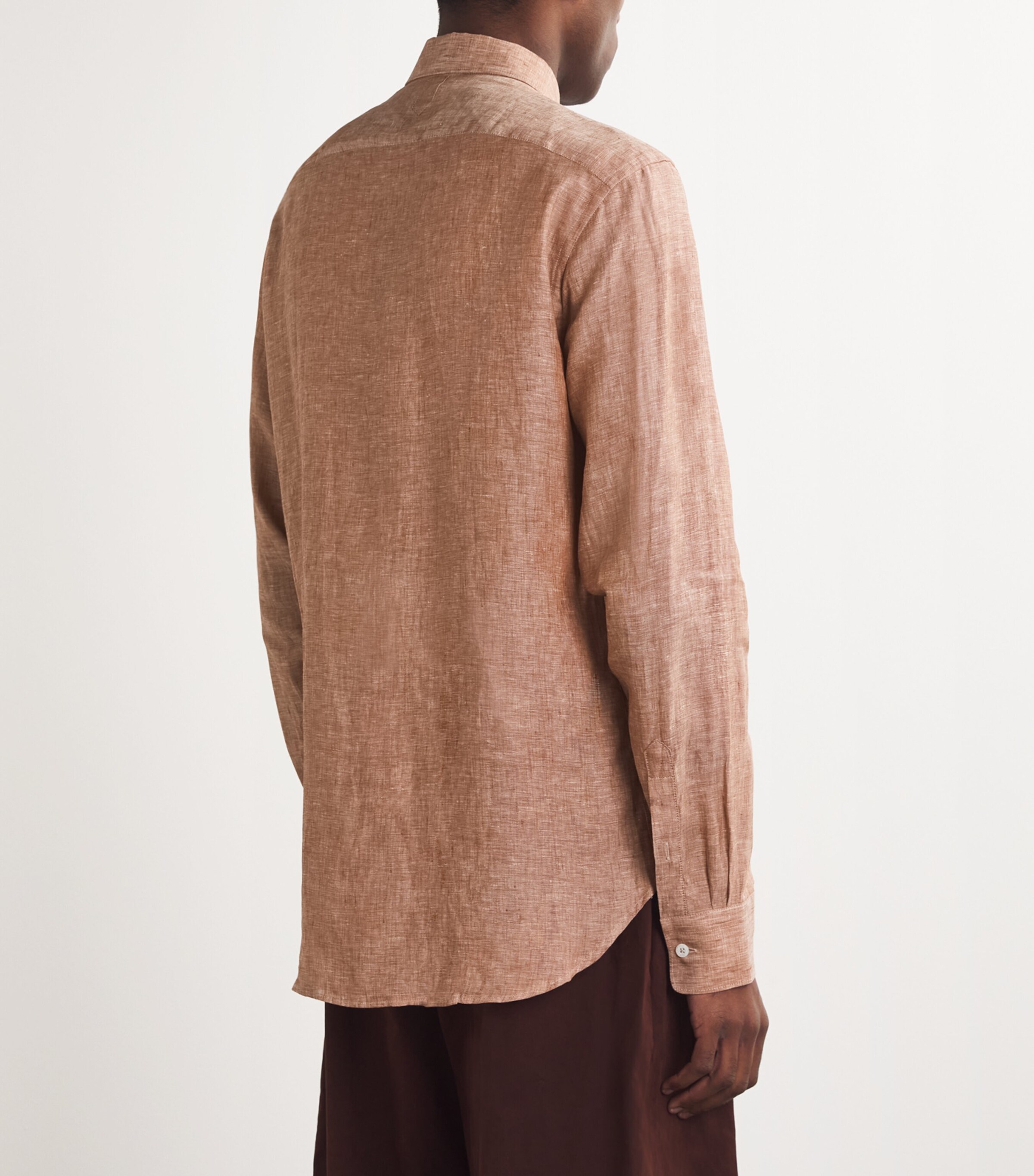 Canali Mens Linen Shirt Image 4