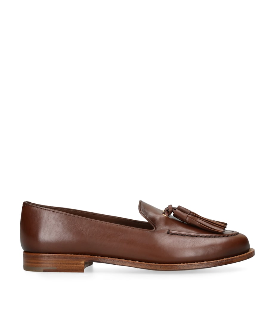 Leather Tassel Loafers BROWN Image 1