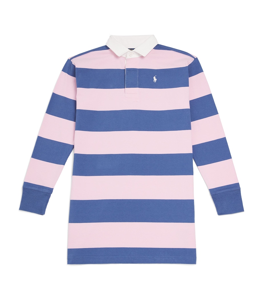 Ralph Lauren Kids Cotton Striped Polo Dress (8-10 years) Pink/bluestrpedckwsh Image 1