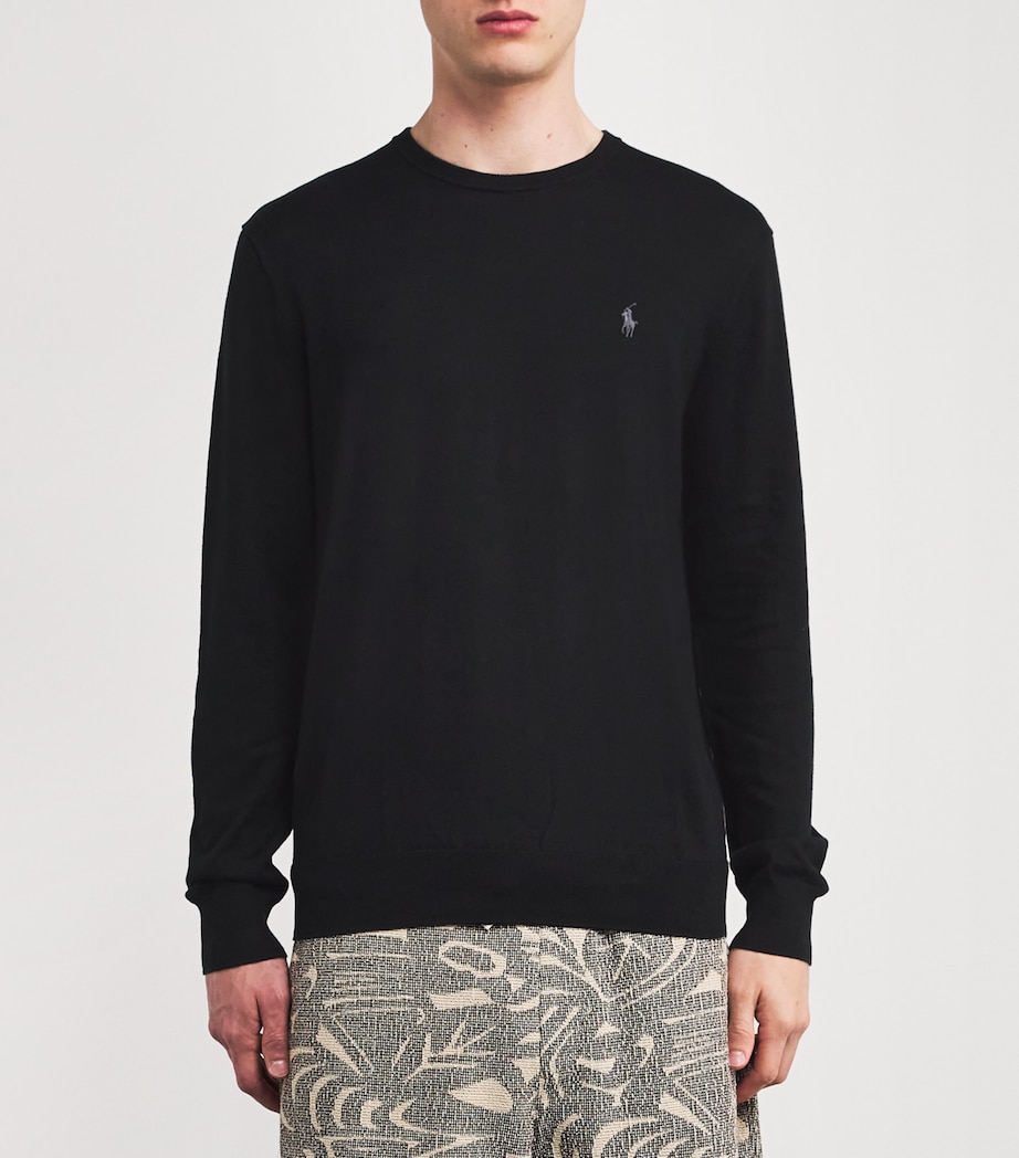 Pima Cotton Sweater POLO BLACK Image 3