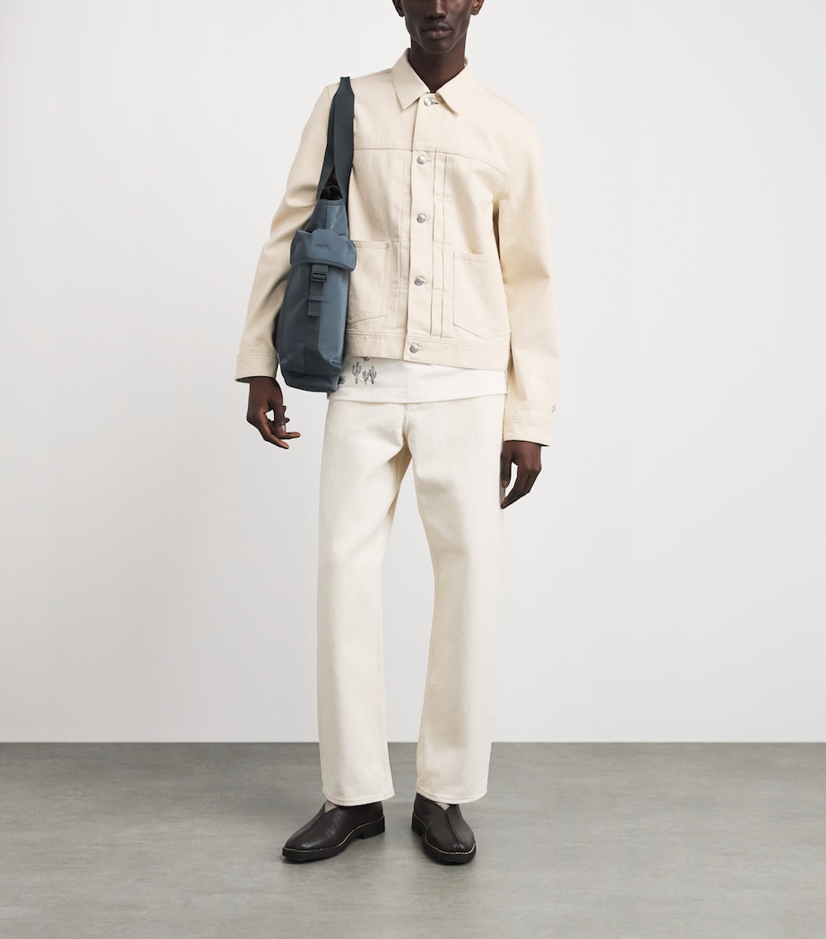 Paul Smith Mens Denim Embroidered Jacket R_wash Image 2