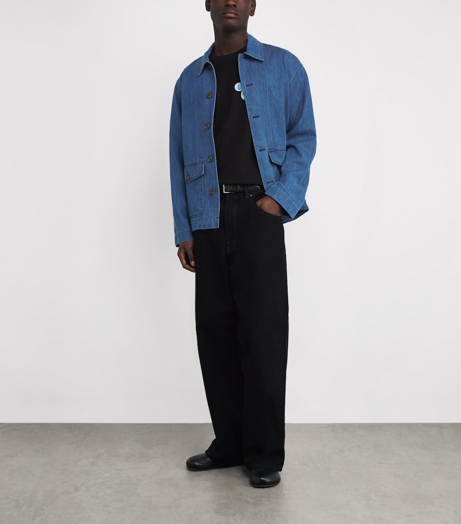 Cotton-Hemp Chore Denim Jacket DENIM Image 2