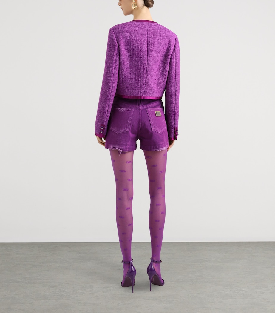 Tweed Jacket F0571-PURPLE Image 5