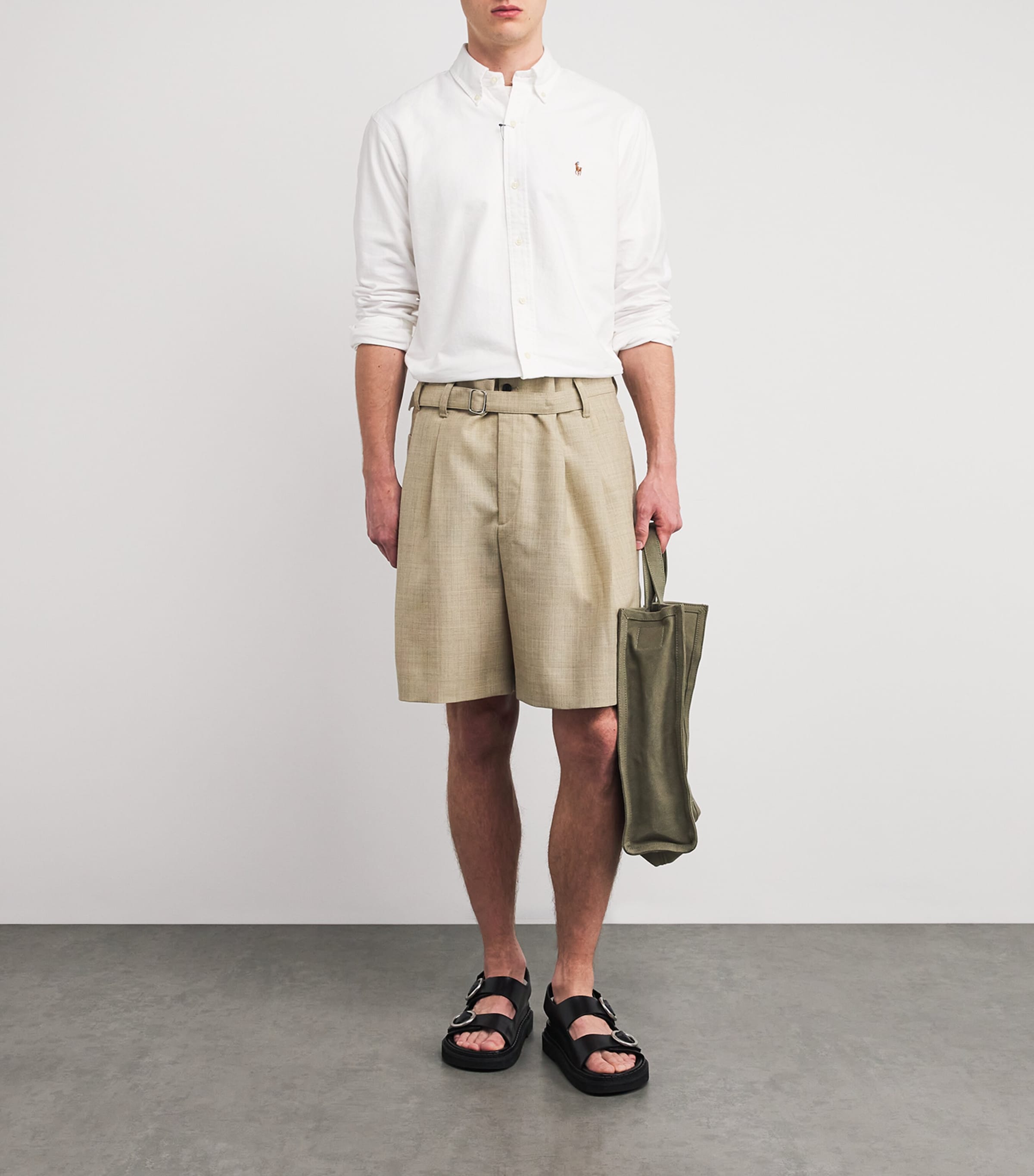 Custom Fit Polo Pony Oxford Shirt WHITE Image 2